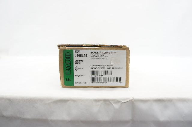 Bard 0166L14 Bardex Lubricath Foley Cath. 30cc Ribbed Balloon 14Fr - Box of 12