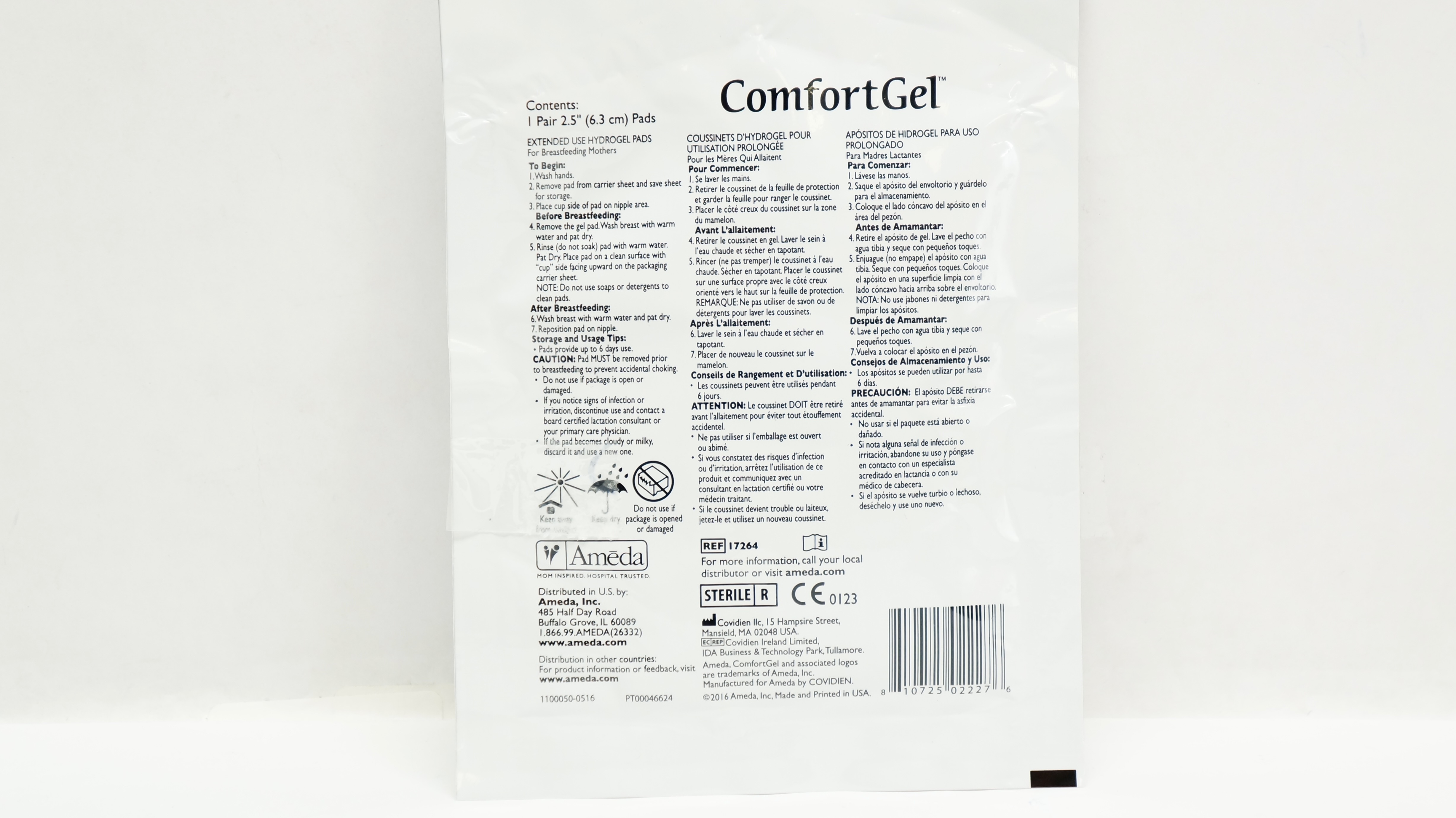 Covidien 17264 Comfort Gel 2.5inch Pads