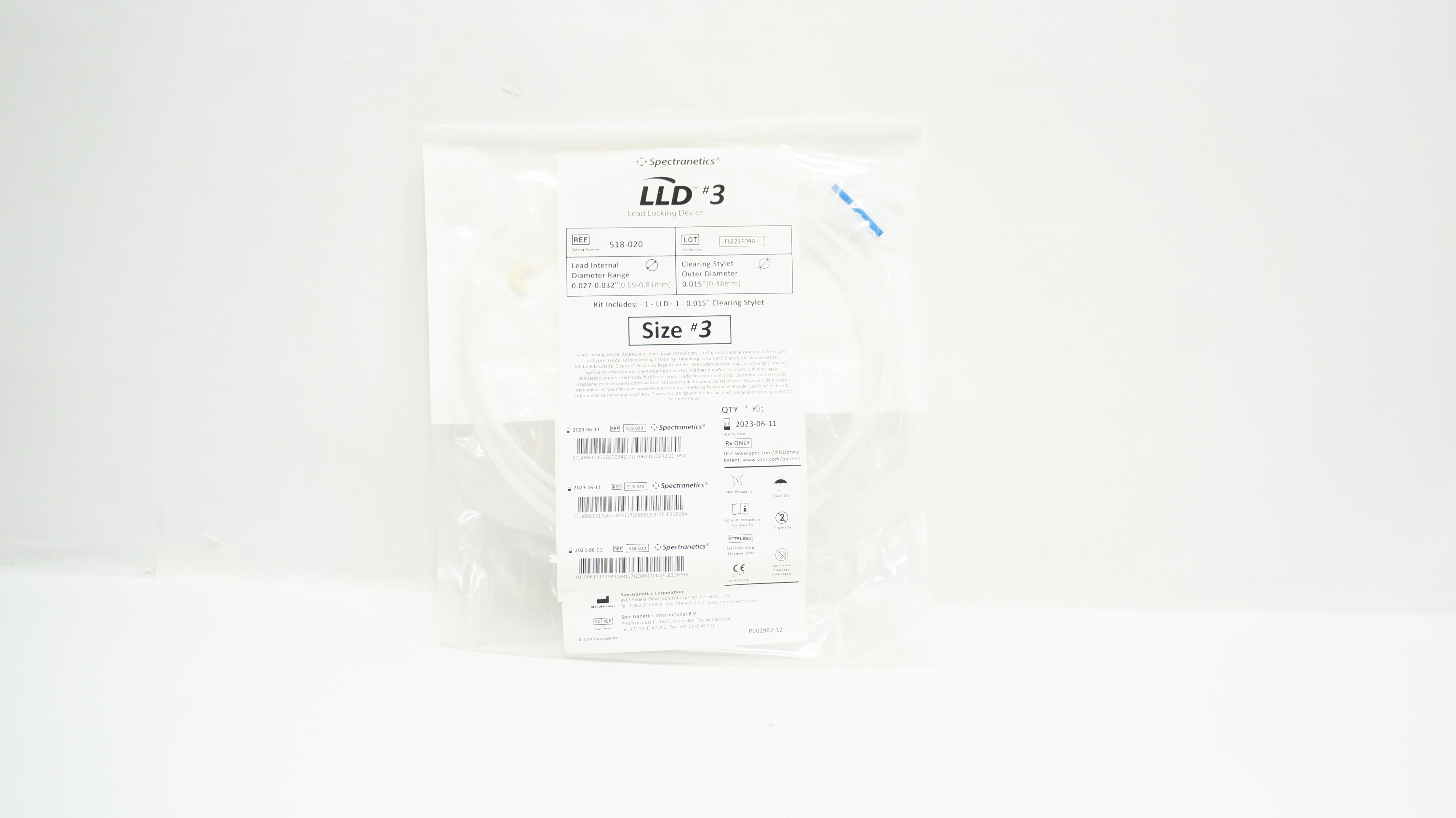 Spectranetics 518-020 Lead Locking Device, Size 3 (x)