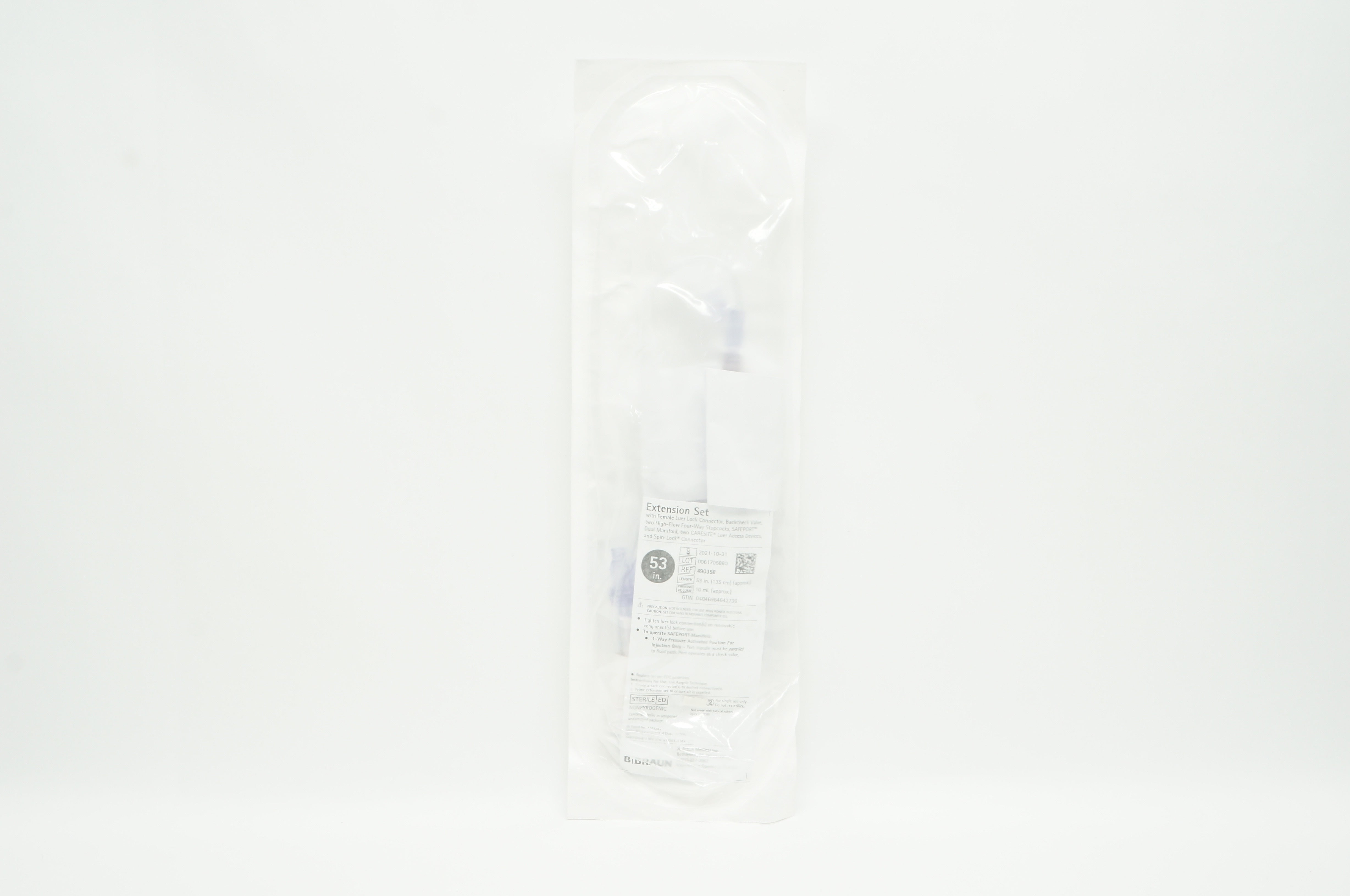 Braun 490358 Extension Set with Female Luer Lock Connector 53inch