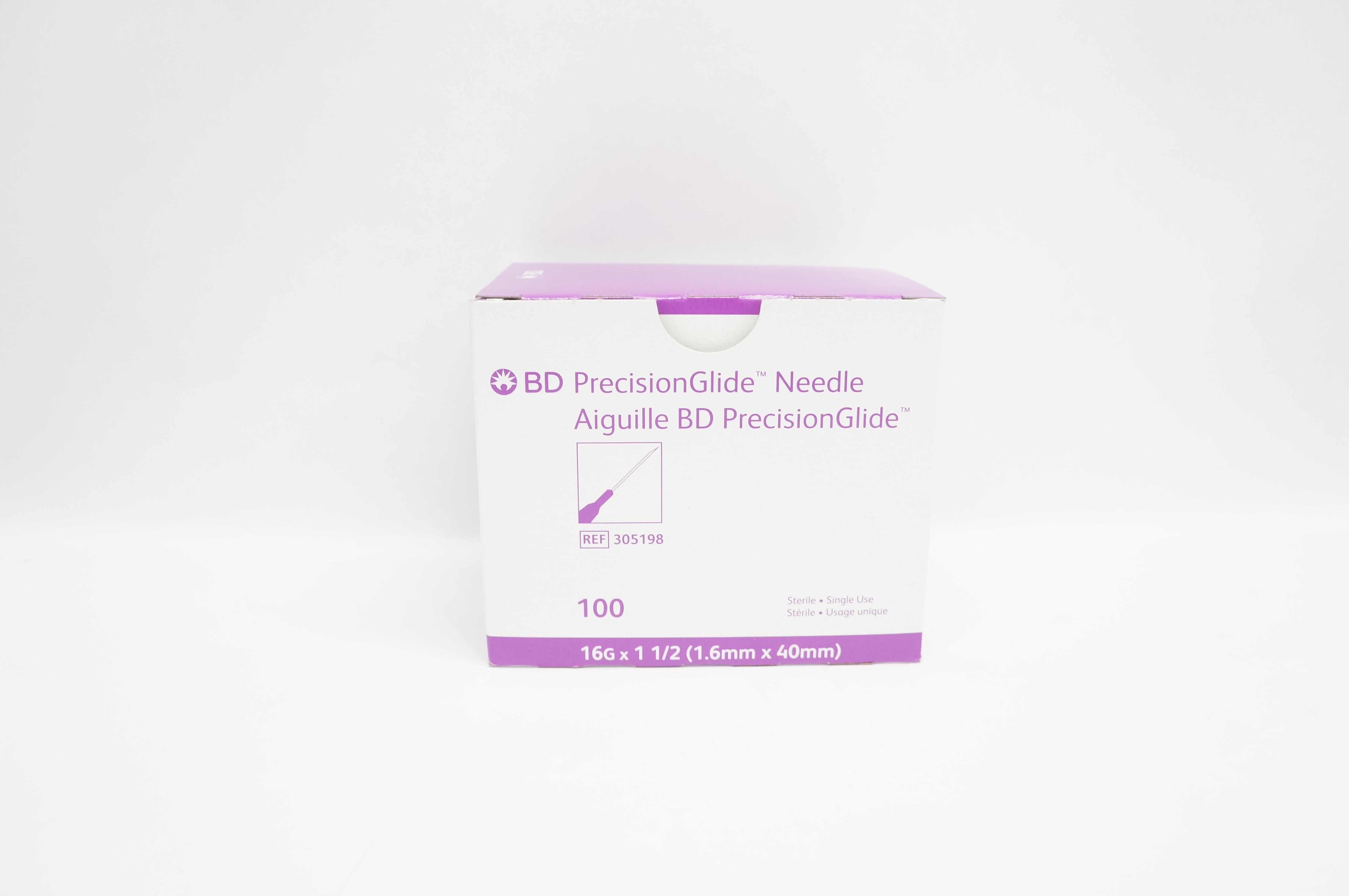 BD 305198 PrecisionGlide Ndle 16G x 1-1/2 – Box of 100