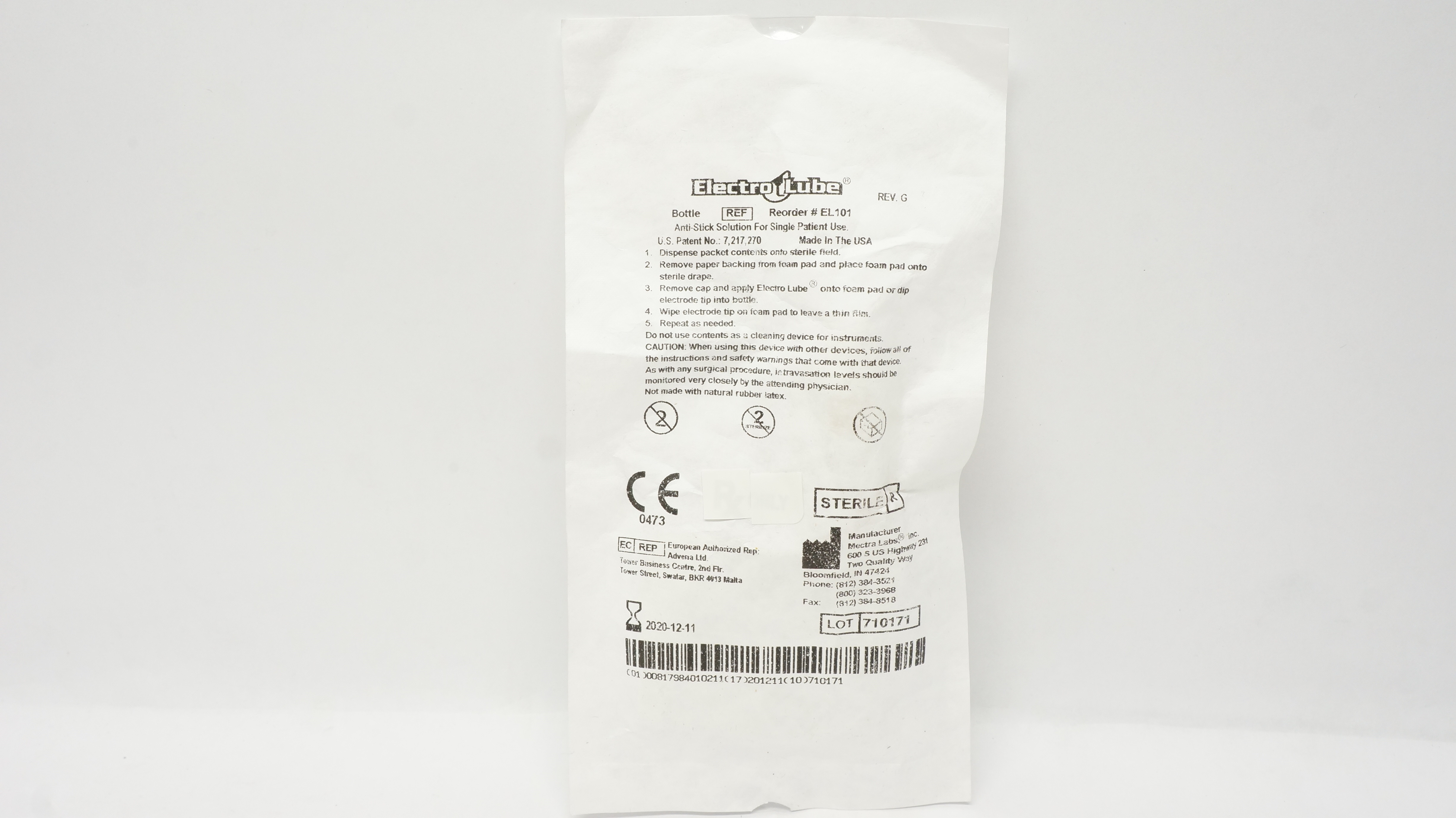 Mectra Labs EL101 Electro Lube Anti-Stick Solution (x)