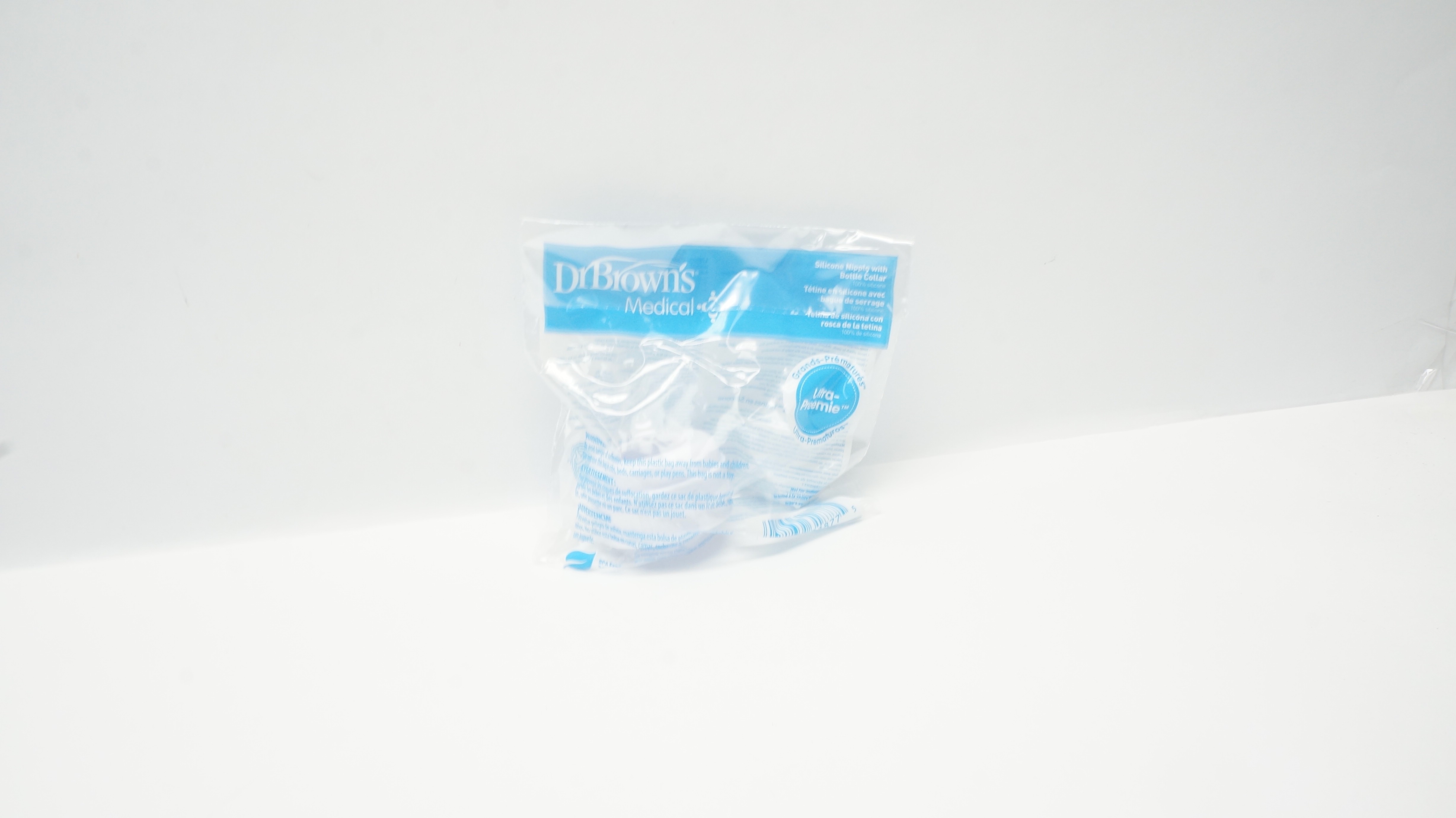 Dr Browns Medical Ultra-Preemie Silicone Nipple W/Bottle Collar 100% Silicone