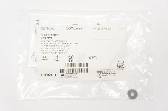 Biomet 14460 Flat Washer 3.5/4.0mm