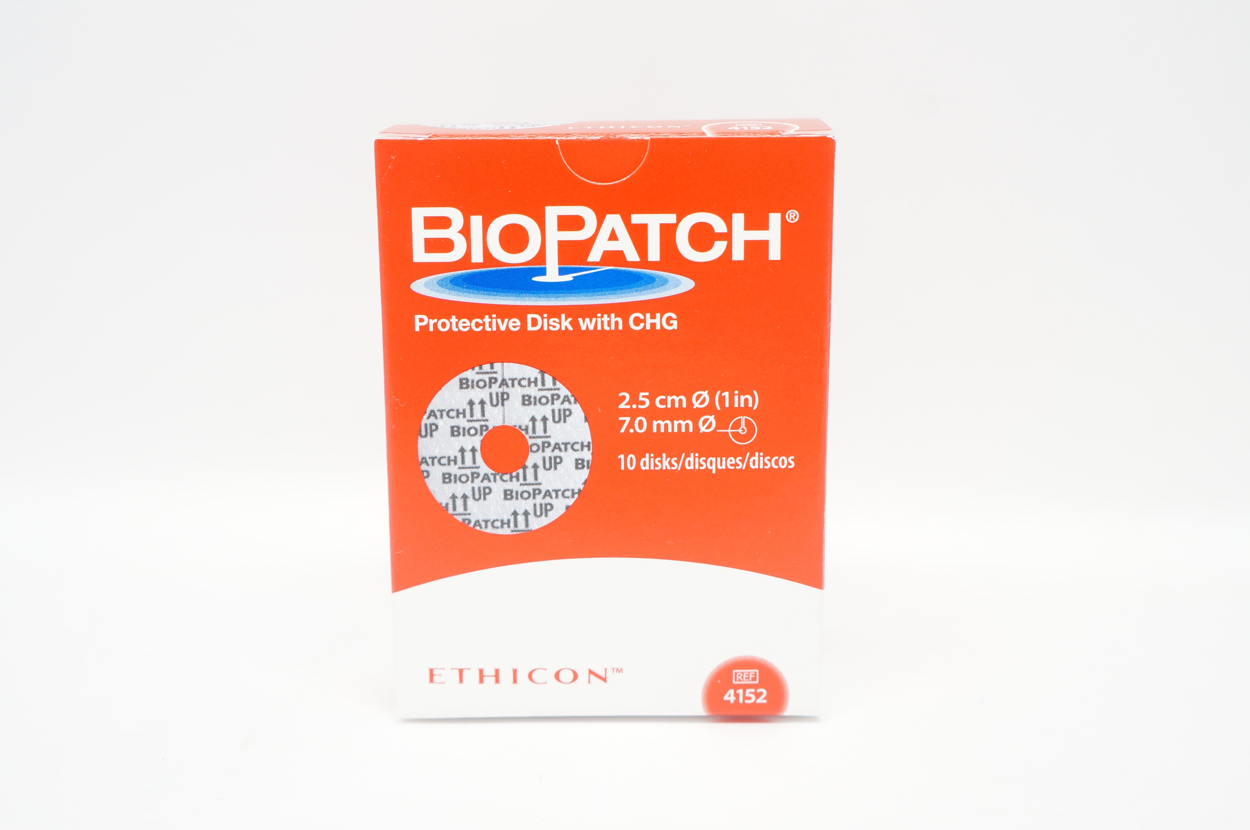 Ethicon 4152 BioPatch Protective Disk with GHG 1inch x 7.0mm (x) - Box of 10