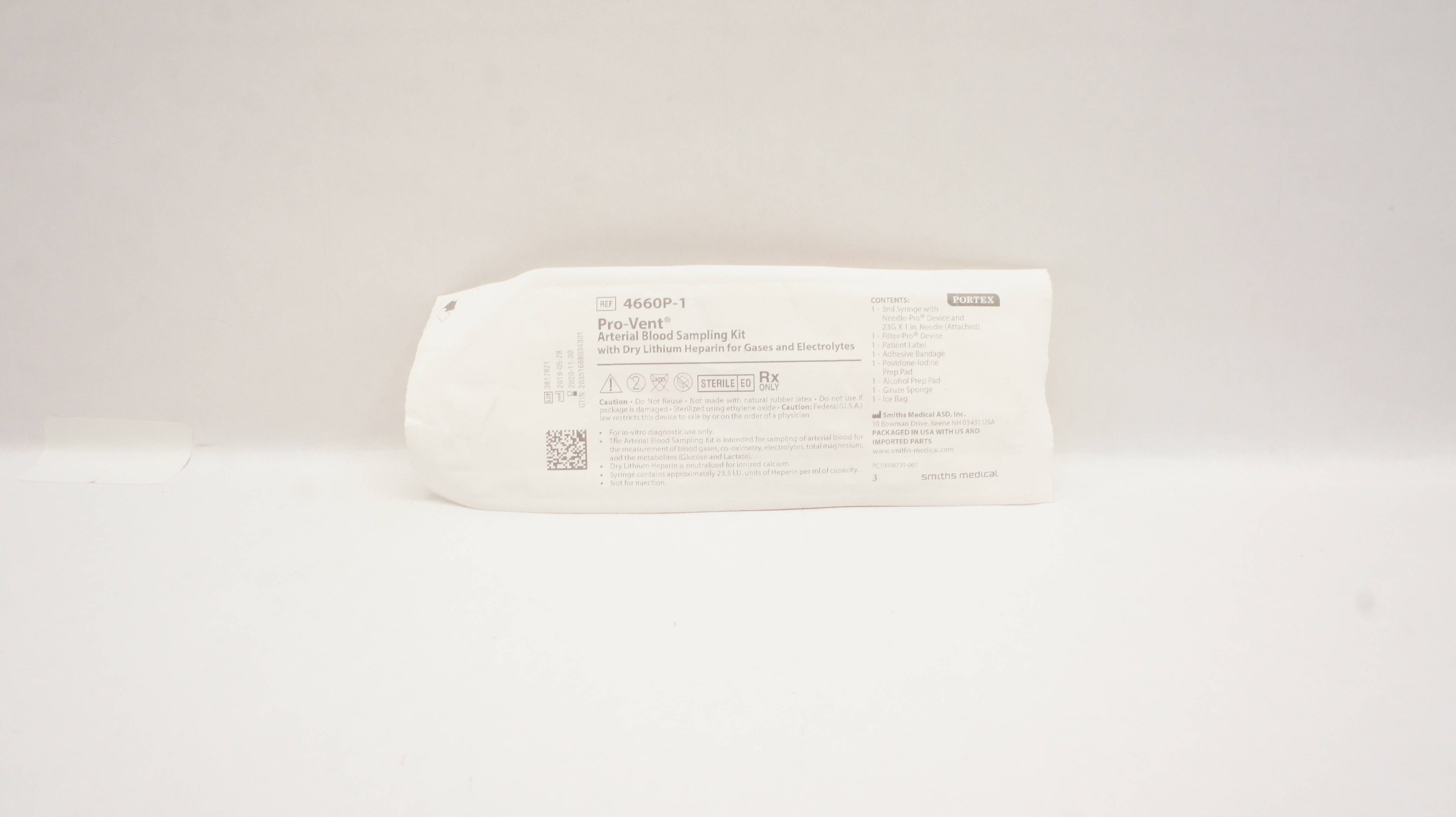 Smiths Medical 4660P-1 Portex Pro-Vent Arterial Blood Sampling Kit (x)