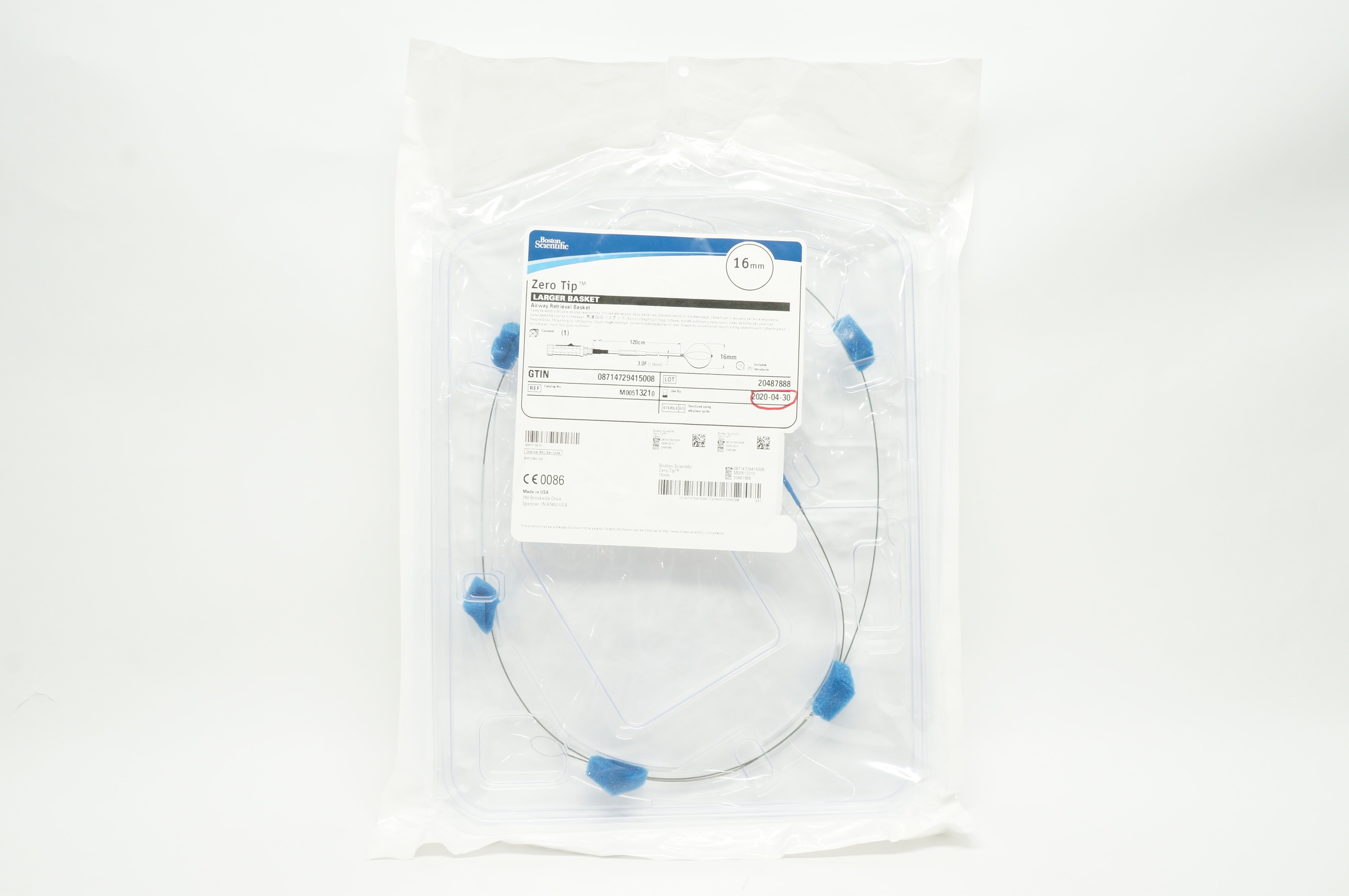 Boston Scientific M00513210 Zero Tip Airway Retrieval Larger Basket 16mm (x)