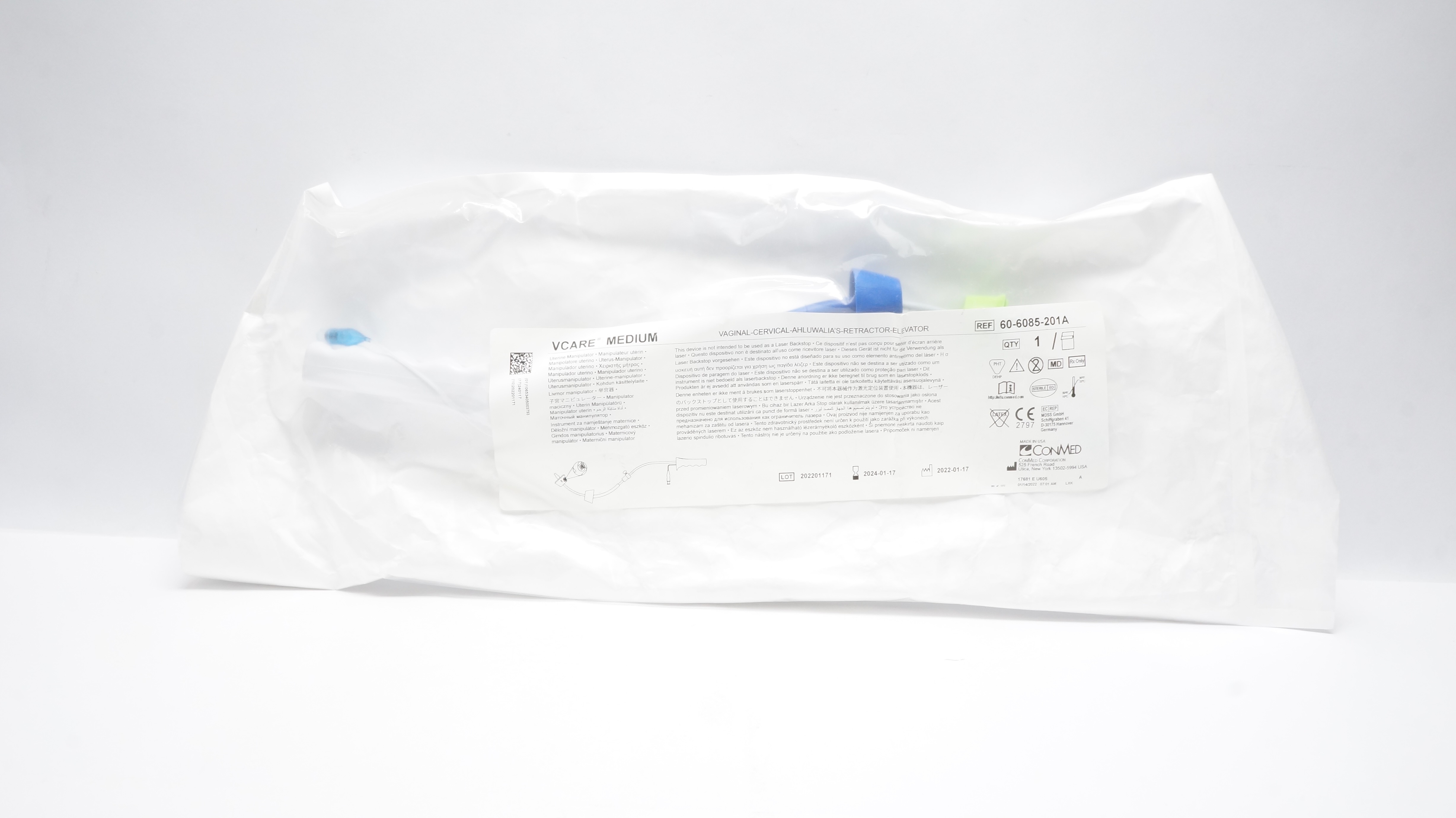 Conmed 60-6085-201A VCARE Vaginal Cervical Ahluwalia’s Retractor Elevator (x)