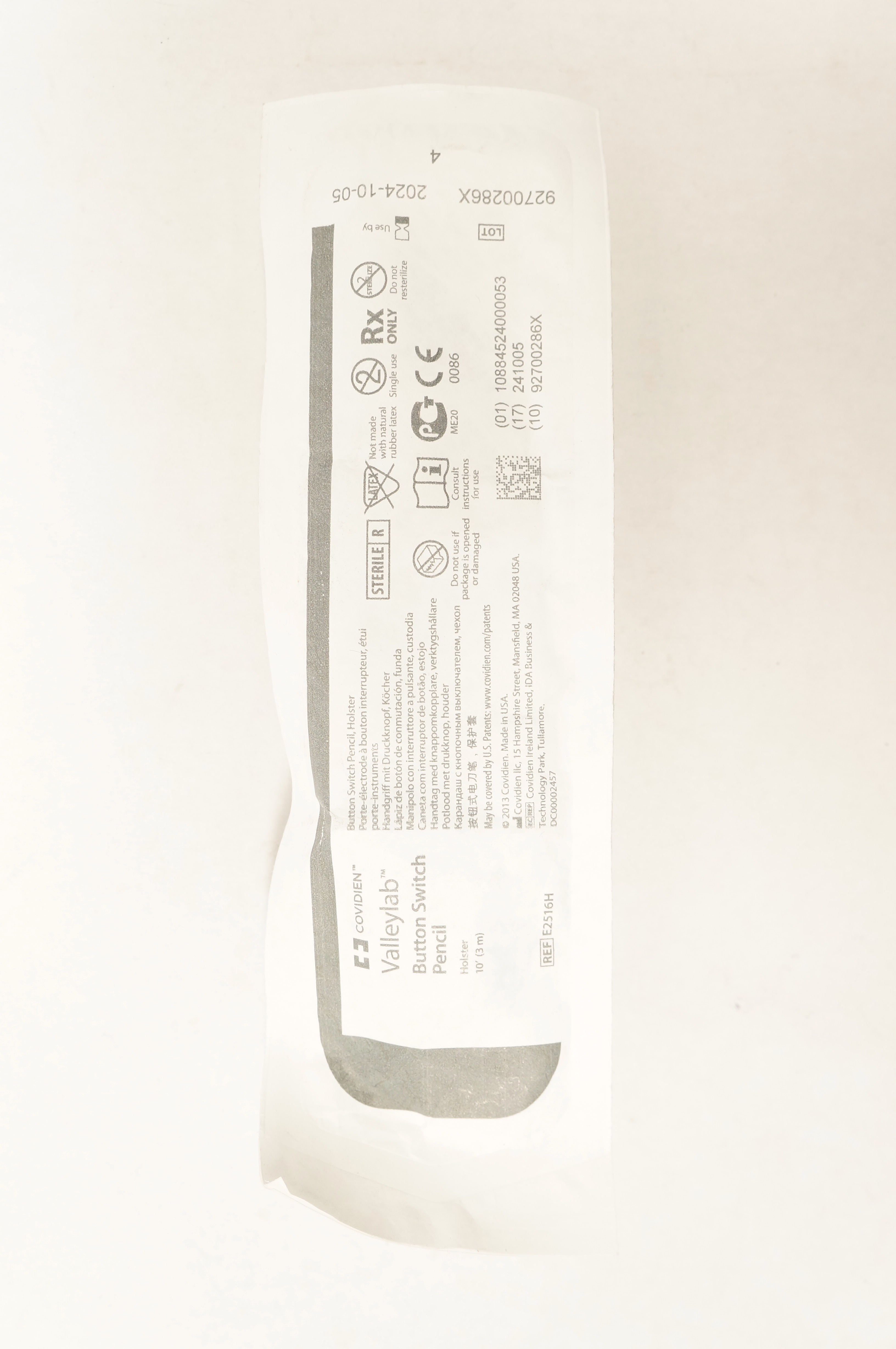 Covidien E2516H Valleylab Button Switch Pencil Holster 10Ft.