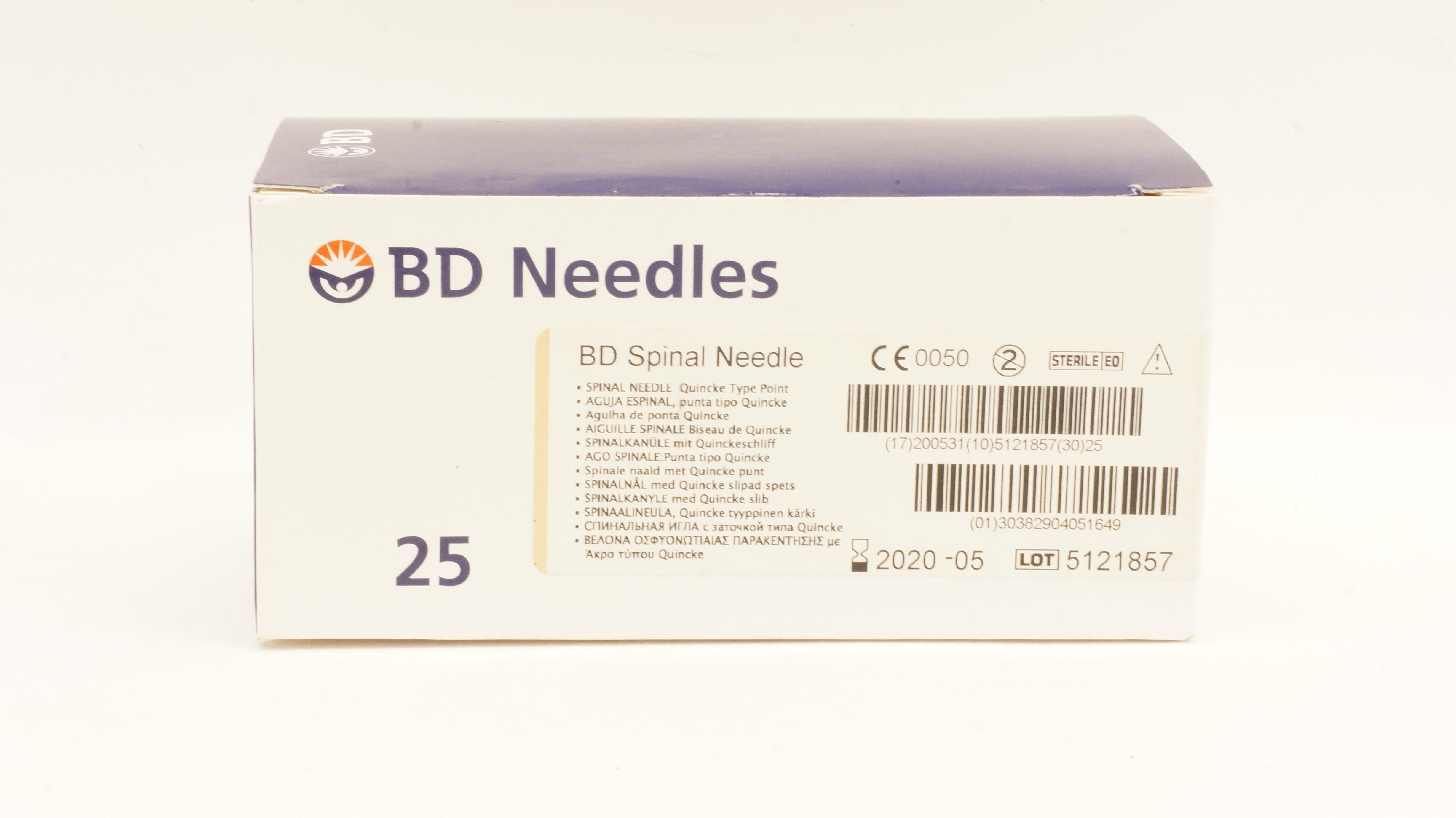 BD 405164 Spinal Ndles 26Ga x 3.50inch (x) - Box of 25
