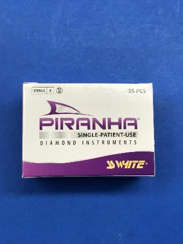 SS White 878K-018SC Piranha Diamonds Curettage, Diam. 1.8mm, L. 8mm ~ Box of 25