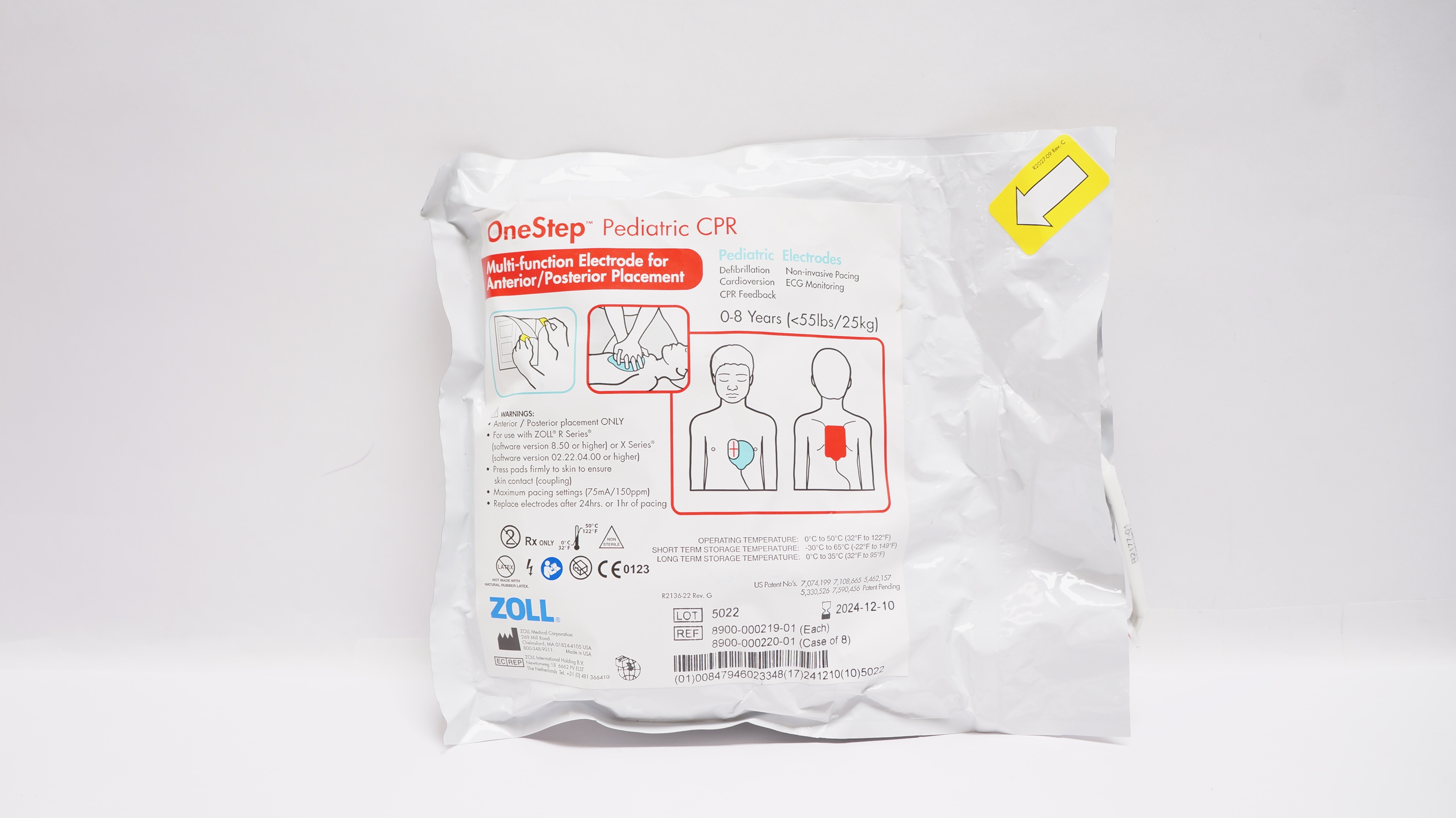 Zoll 8900-000219-01 OneStep Pediatric CPR 0-8 Years
