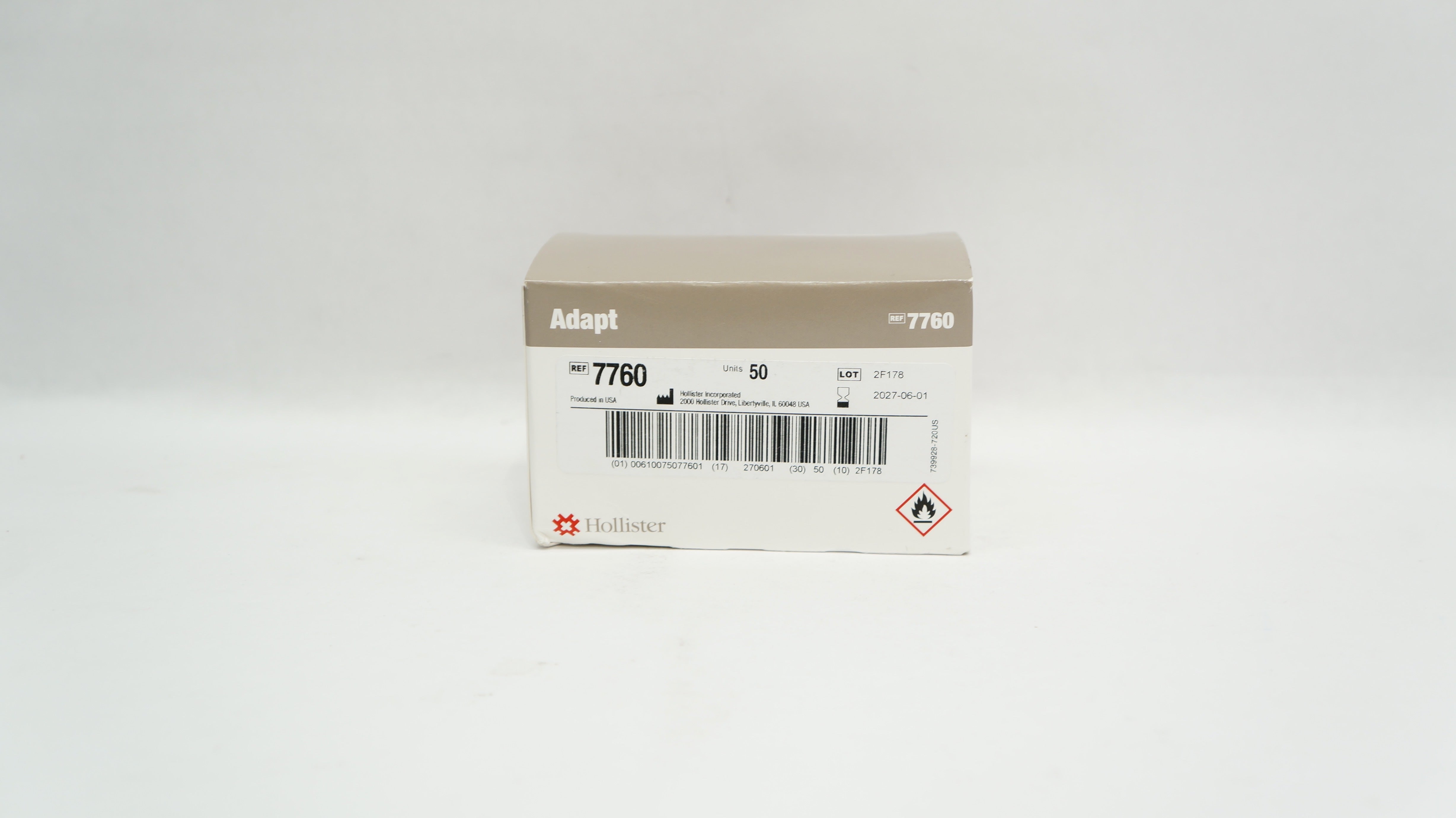 Hollister 7760 Adapt Universal Adhesive Remover Wipes No Sting - Box of 50