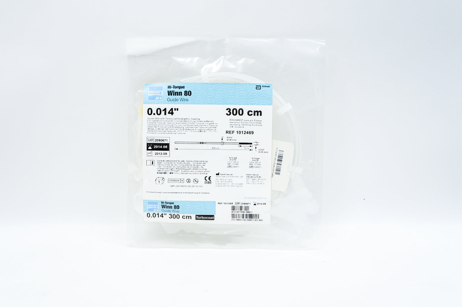 Abbott 1012469 Hi-Torque Winn 80 Guide Wire 0.014inch x 300cm (x)