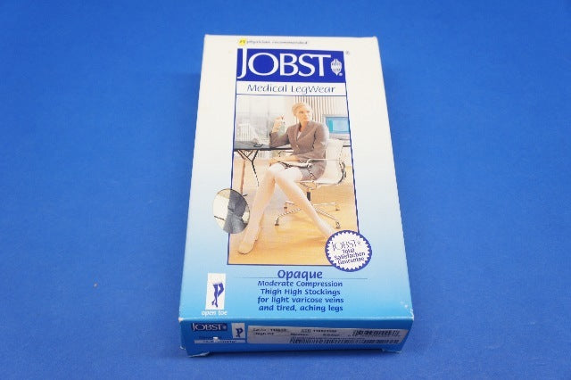 Jobst 115553 Opaque Thigh High OT Stockings 15-20 mmHg Natural Medium