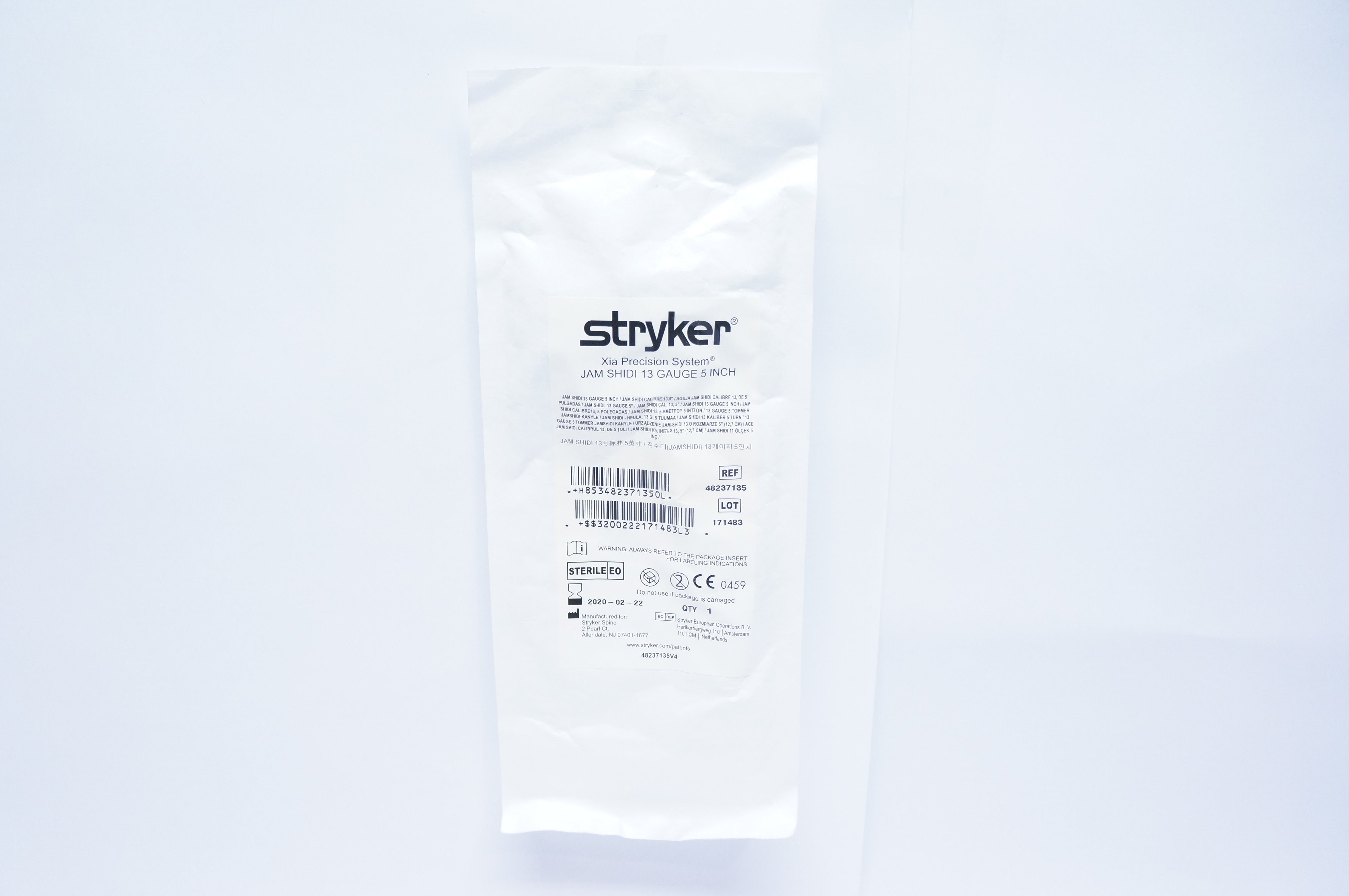 Stryker 48237135 Xia Precision System Jam Shidi 13G x 5inch (x)
