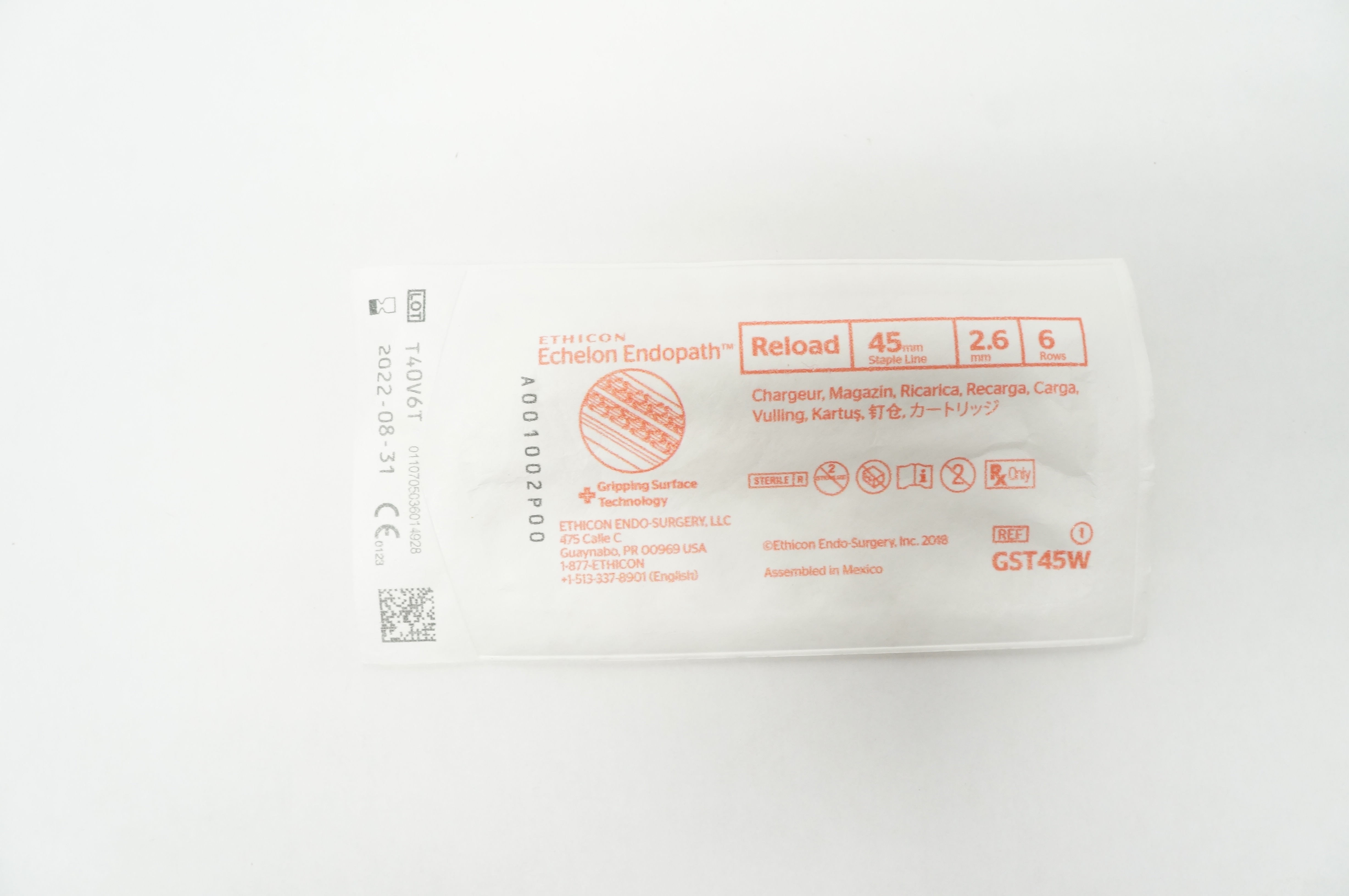 Ethicon GST45W Echelon Endopath Reload 45mm x 2.6mm 6 Rows (x)