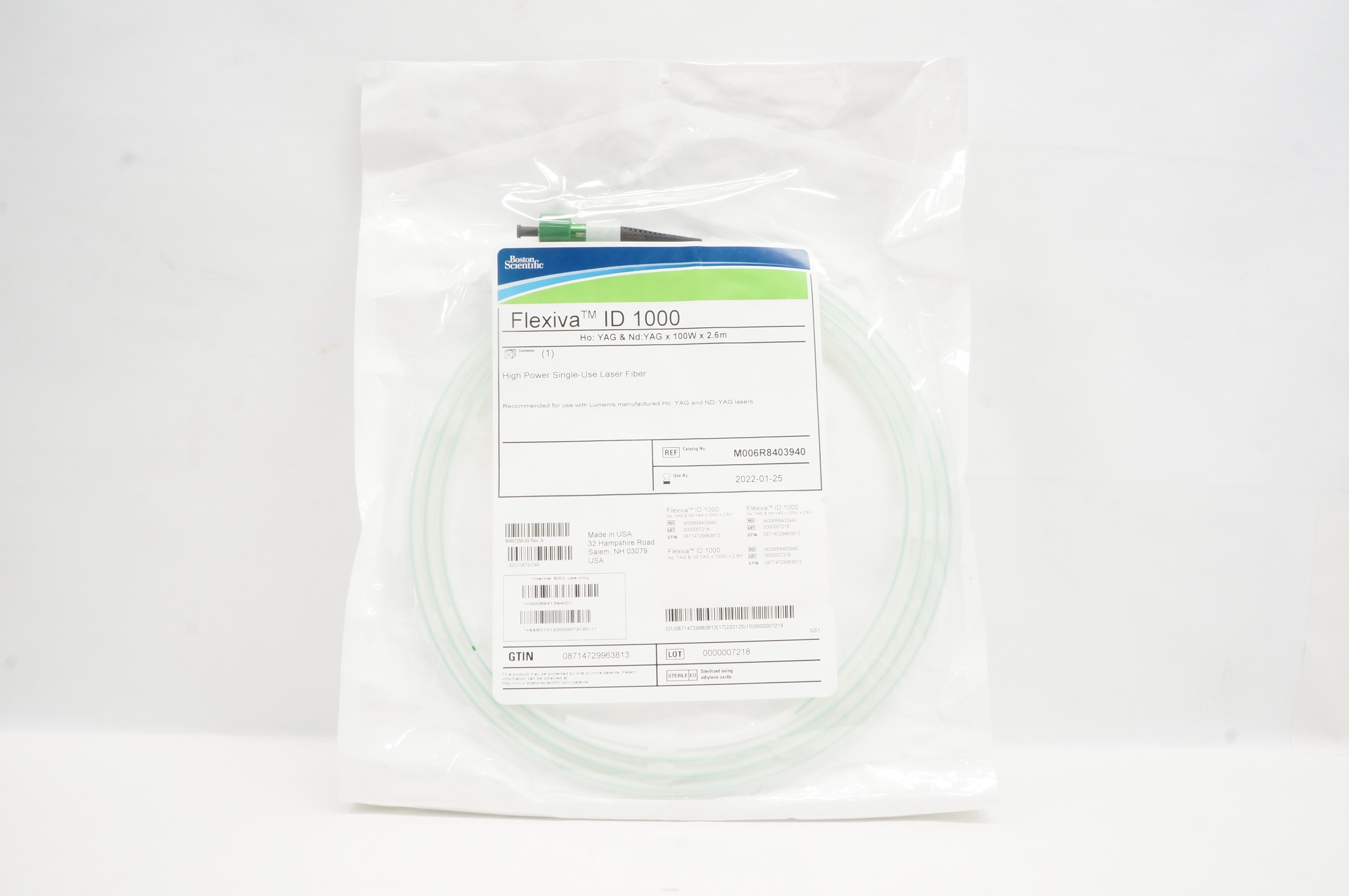 Boston Scientific M006R8403940 Flexiva ID 1000 Ho: YAG &Nd: YAG x 100W x 2.6m