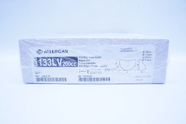 Allergan 133LV-12 Tissue Expander W/Magna-Finder Locator 12 x 7.5 x 5.3 x 8.4cm