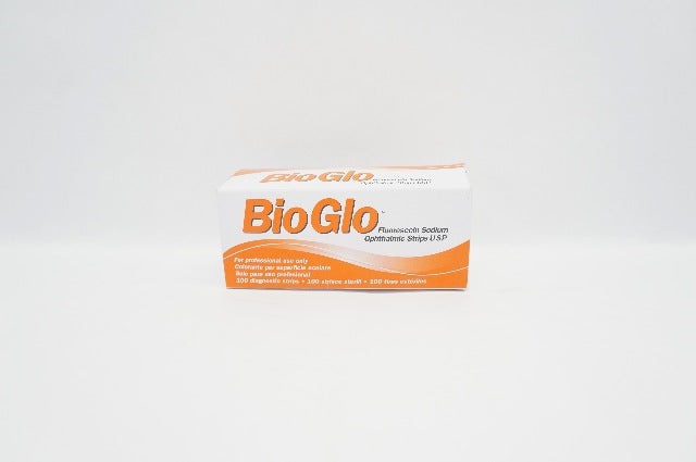 BioGlo Fluorescein Sodium Ophthalmic Strips USP - Box of 100
