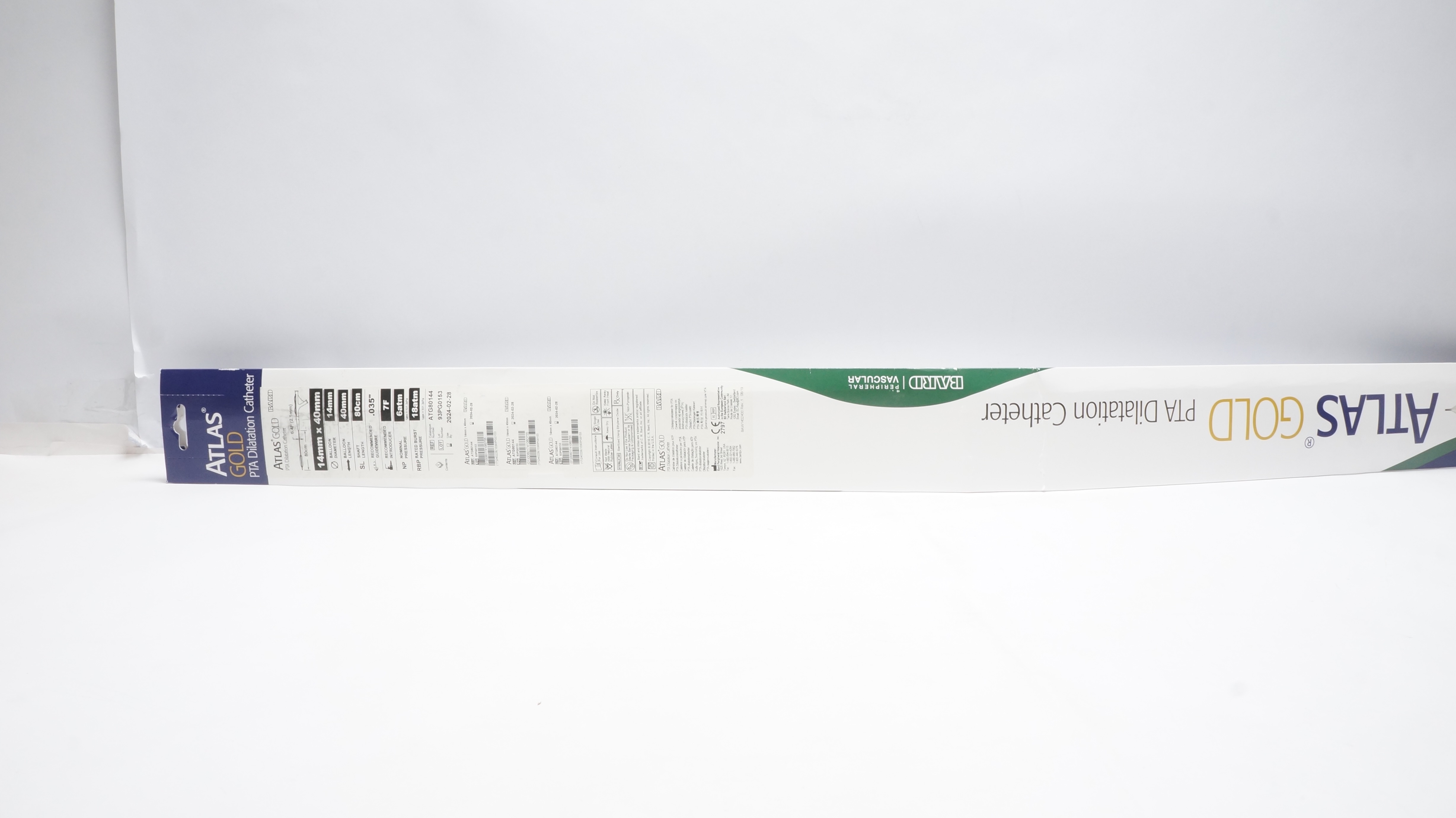 Bard ATG80144 Atlas Gold PTA Dilatation Cath. 14mm x 40mm, 6F x 80cm (x)