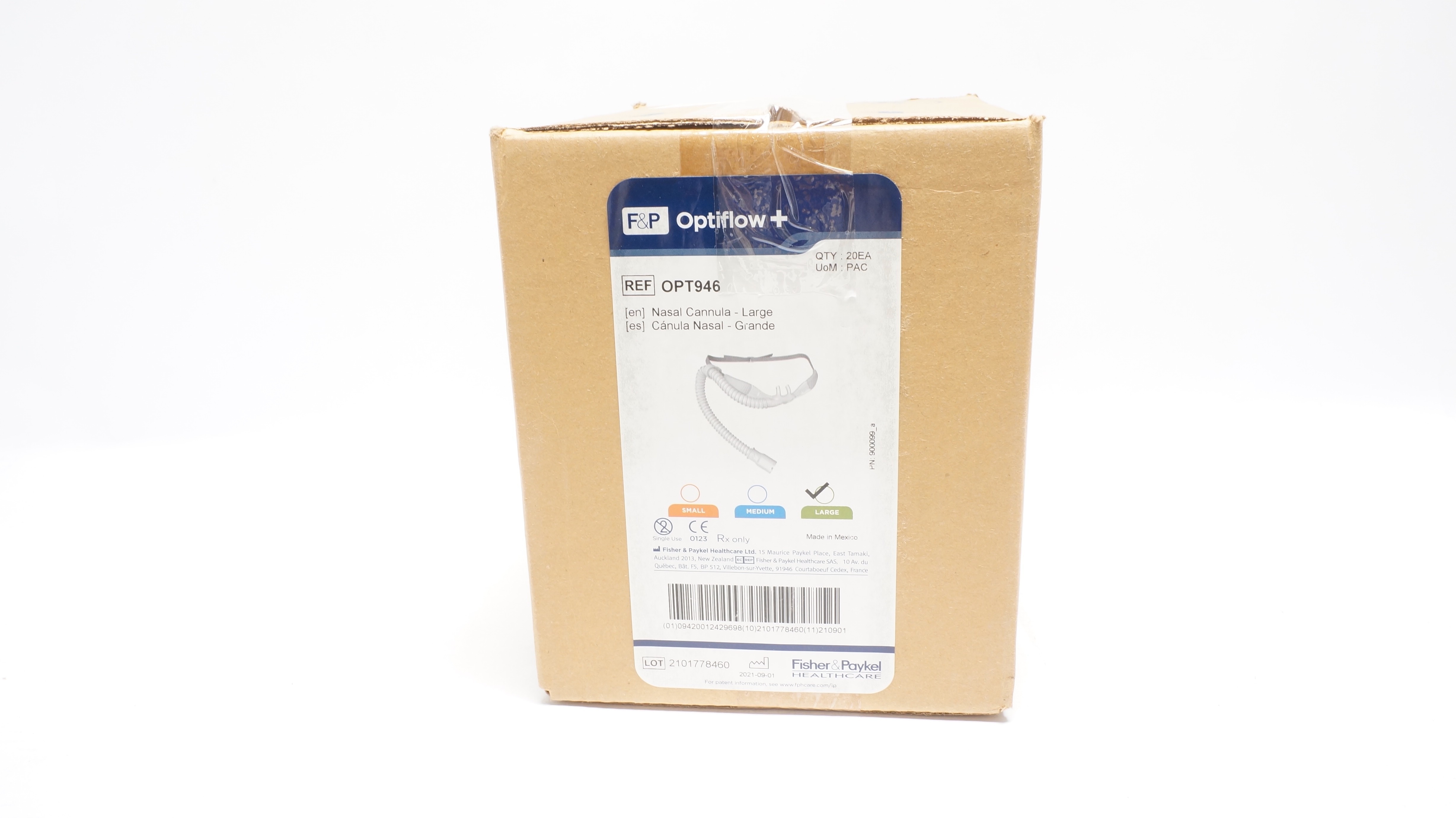 Fisher & Paykel OPT946 Optiflow+ Nasal Cannula-Large - Box of 20