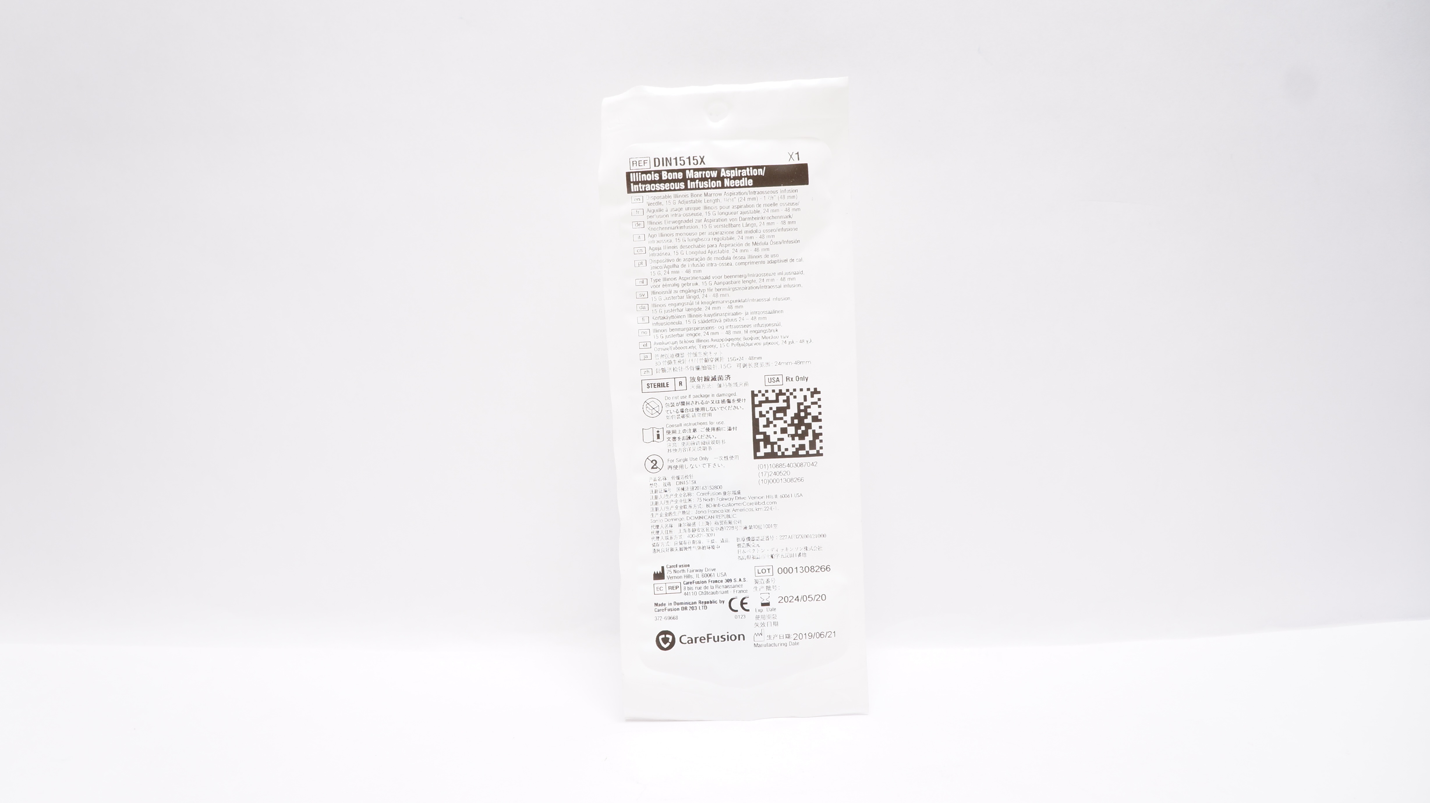 CareFusion DIN1515X Illinois Bone Marrow Aspiration Infusion Ndle 15G