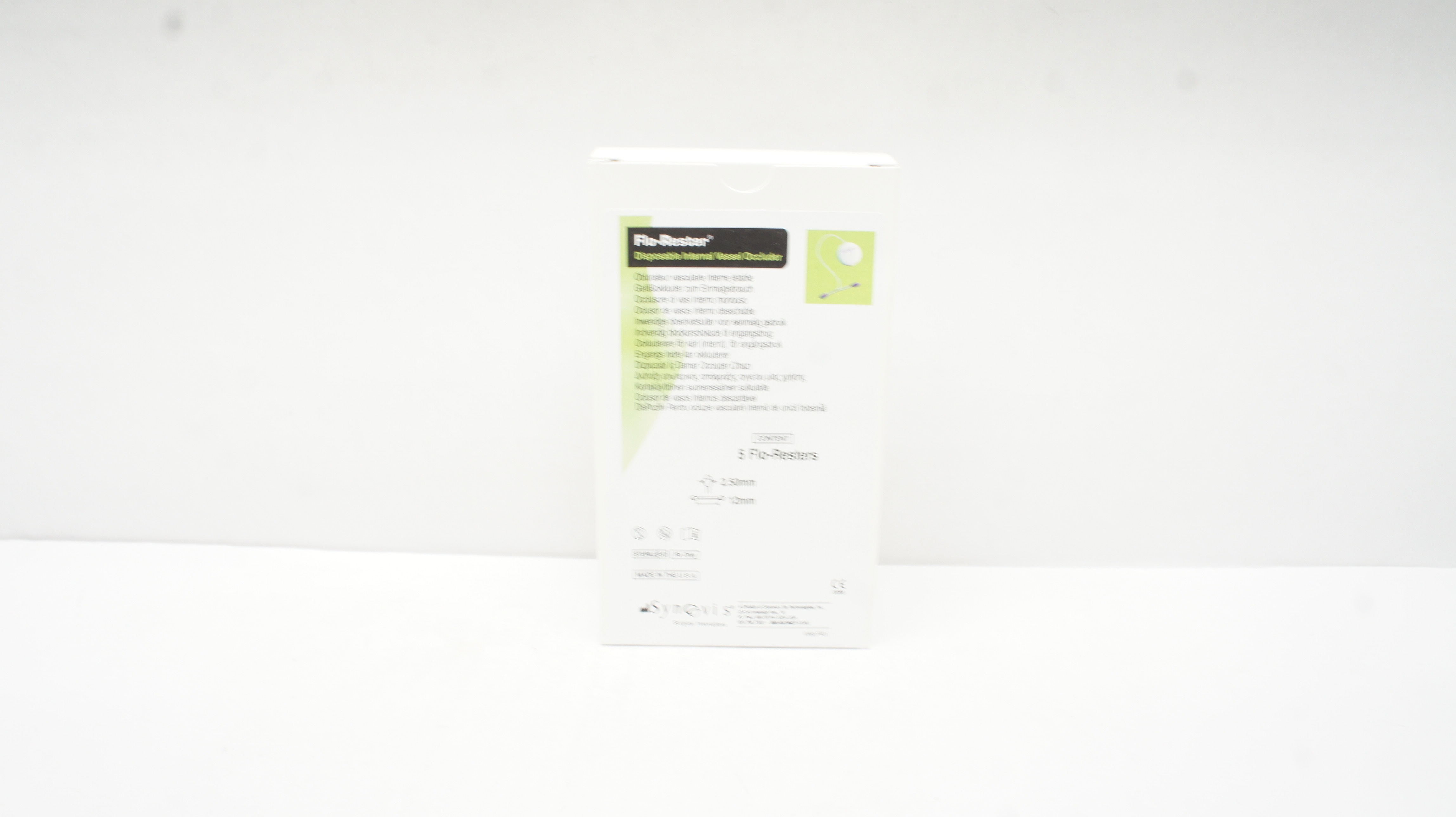 Synovis 50250 Flo-Rester Disposable Internal Vessel Occluder 2.50mm (x) - Box of 9