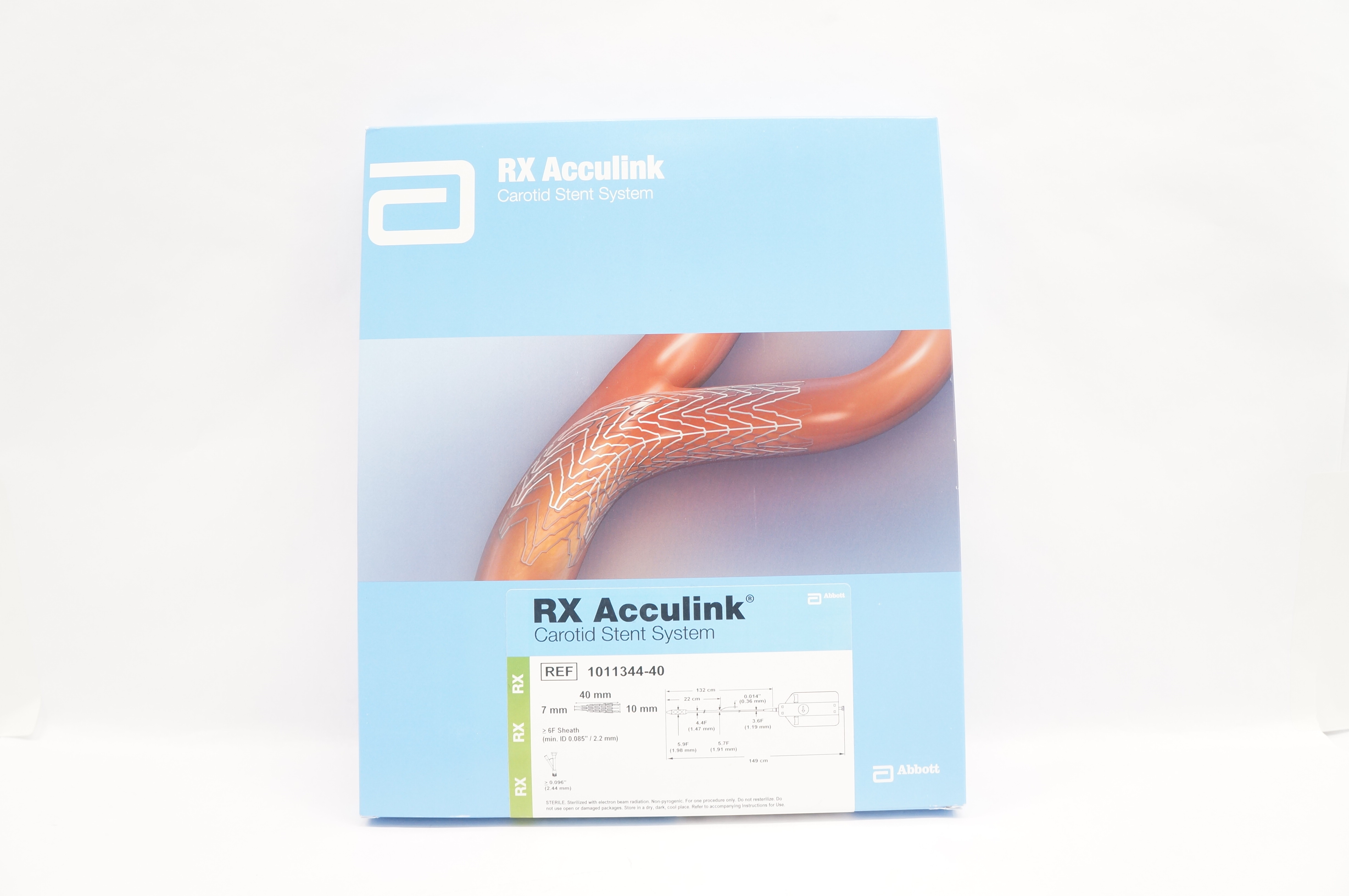 Abbott 1011344-40 RX Acculink Carotid Stnt System 7-10 mm x 40 mm 132 cm (x)