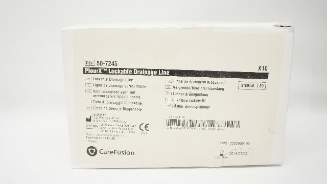 CareFusion 50-7245 PleurX Lockable Drainage Line (x) - Box of 10