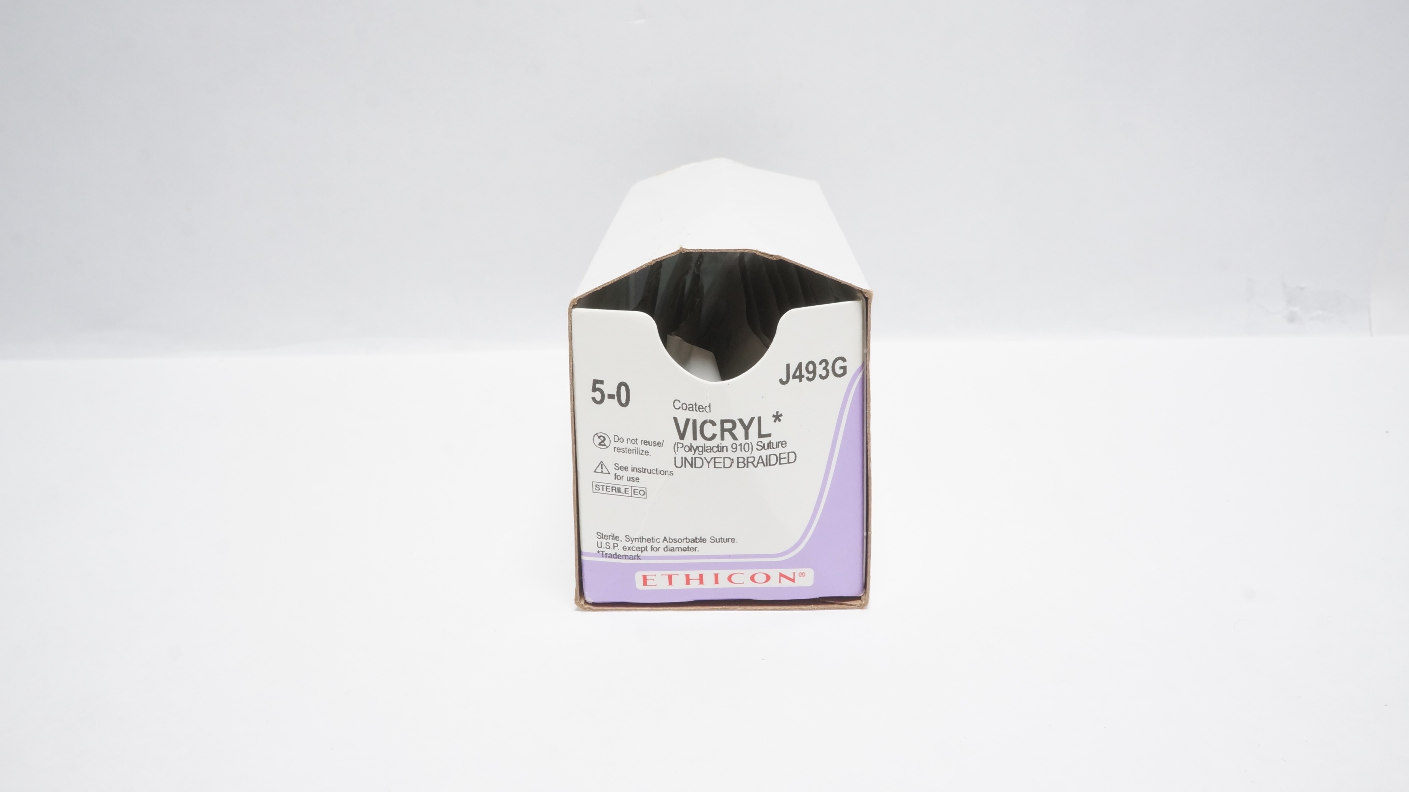 Ethicon J493G 5-0 Coated VICRYL Stre P-3 13mm 3/8 Circle, 18inch (x) - Box of 11