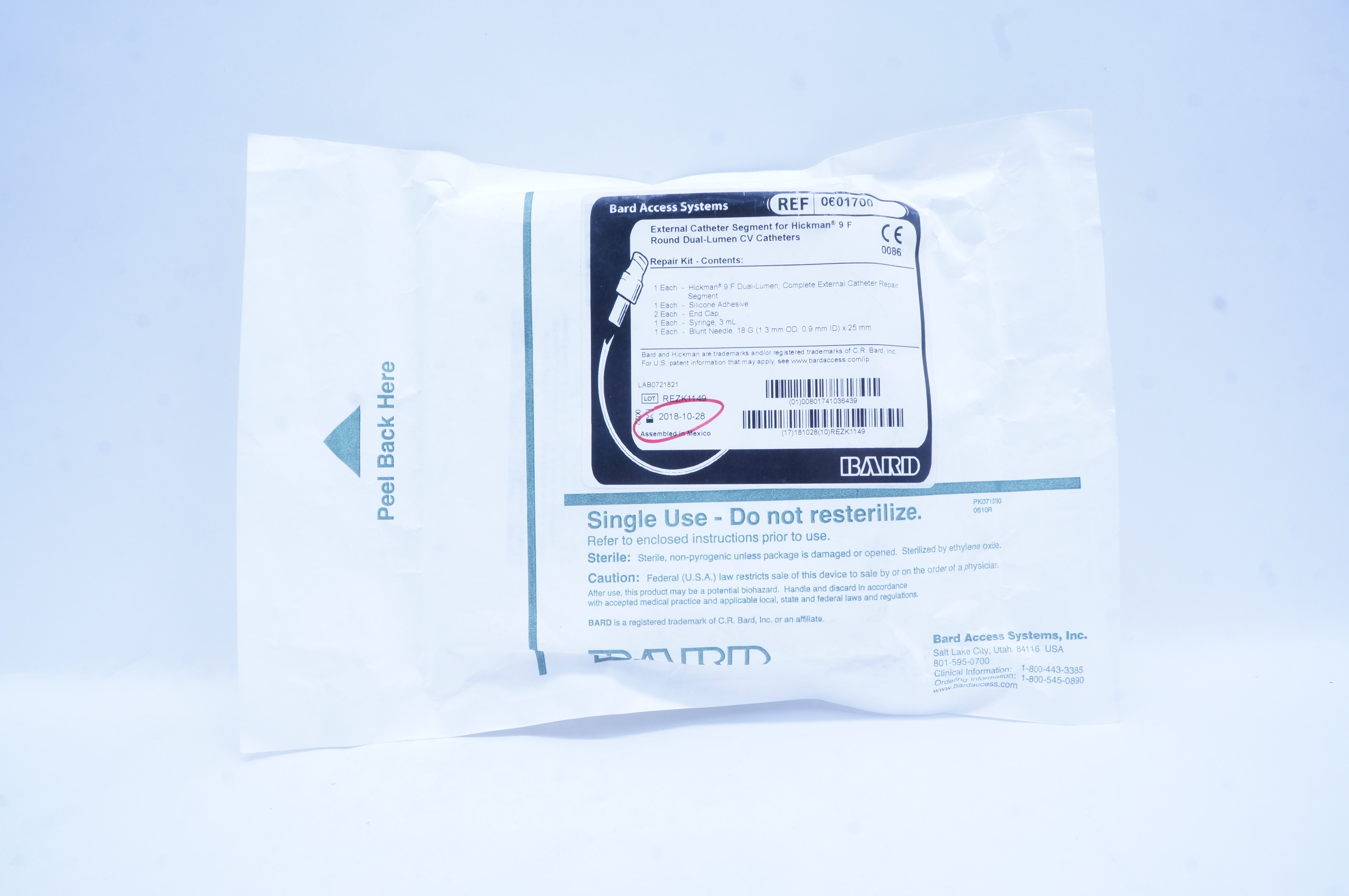 Bard 0601700 External Catheter Segment for Hickman 9F (x)