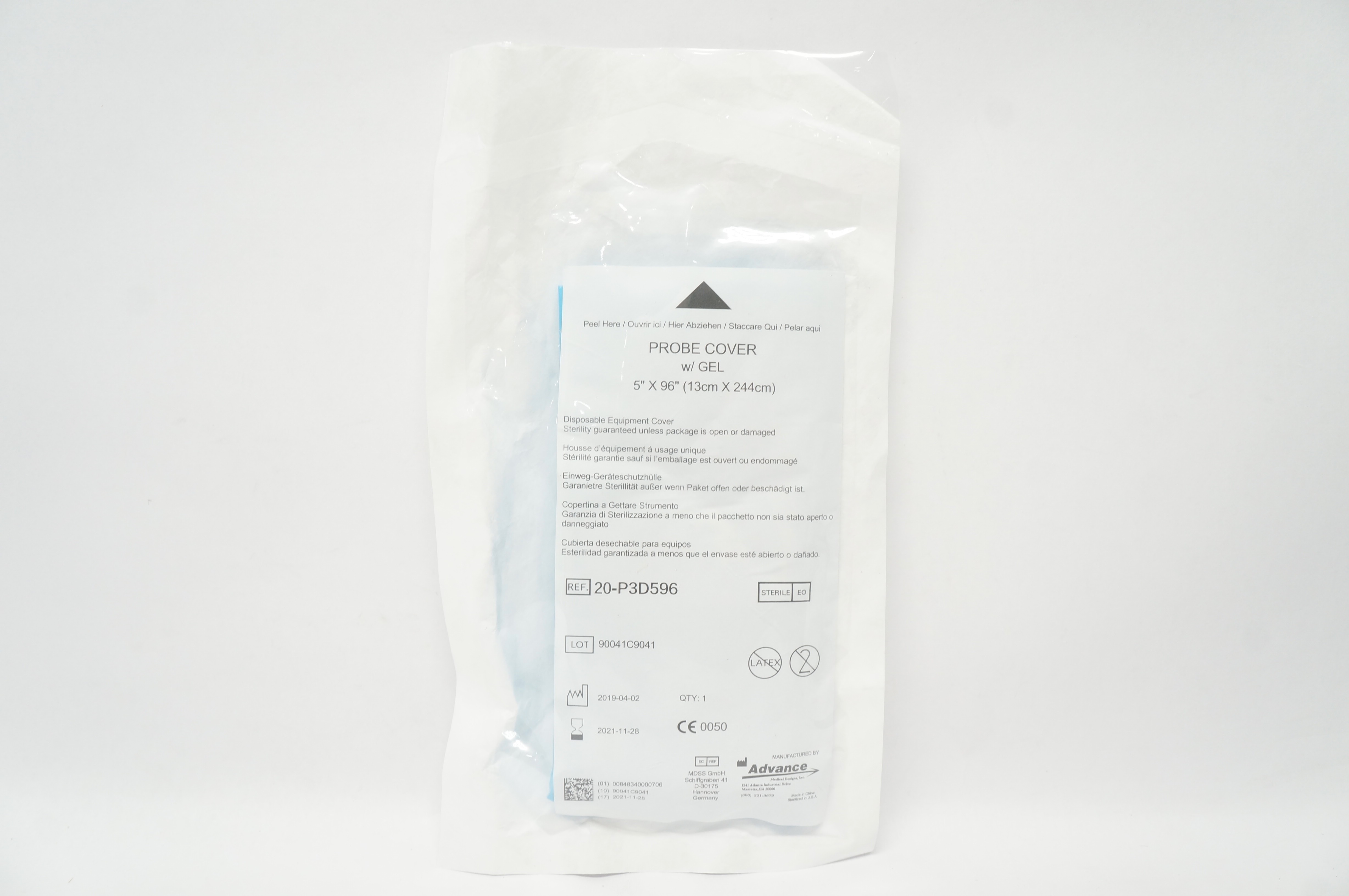 Advance 20-P3D596 3-D Probe Cover w/Gel 5inch x 96 inch (x)