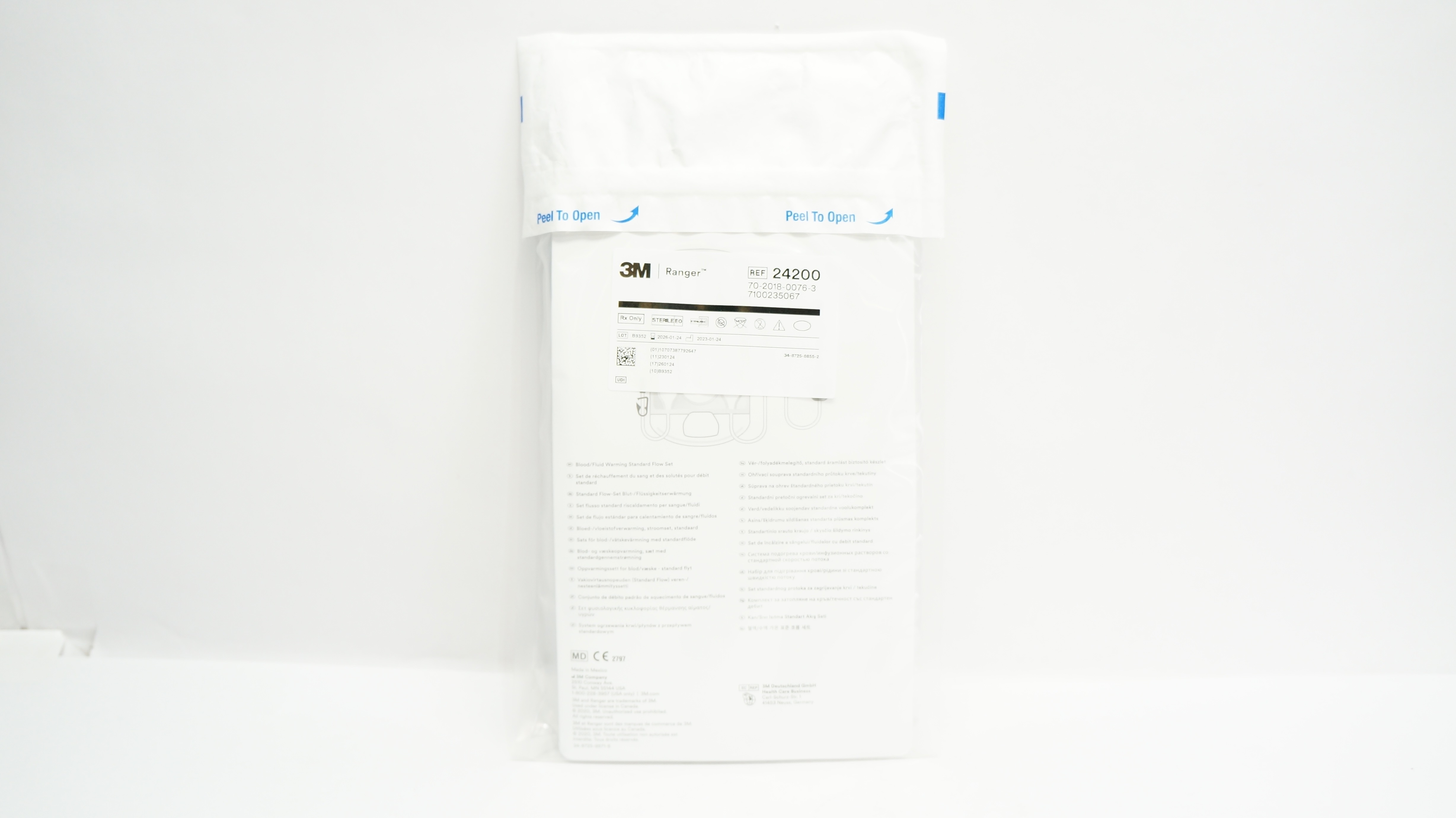 3M 24200 Ranger Blood/Fluid Warming Standard Flow Set, Sterile