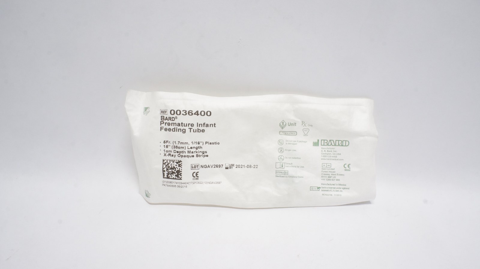 Bard 0036400 Premature Infant Feeding Tube 5Fr 15" (38cm)
