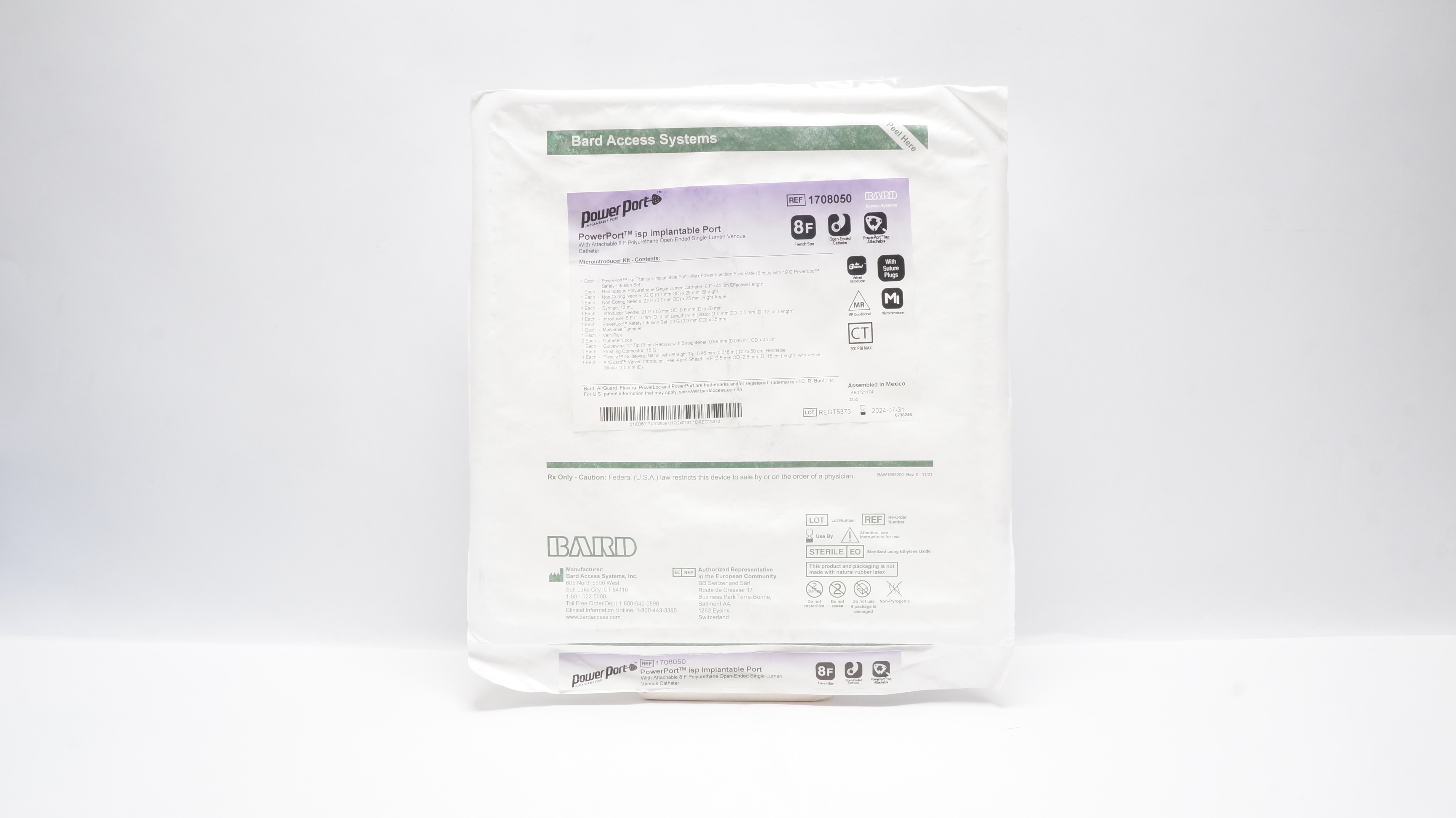 Bard 1708050 PowerPort ISP Implantable Port 8F (x)