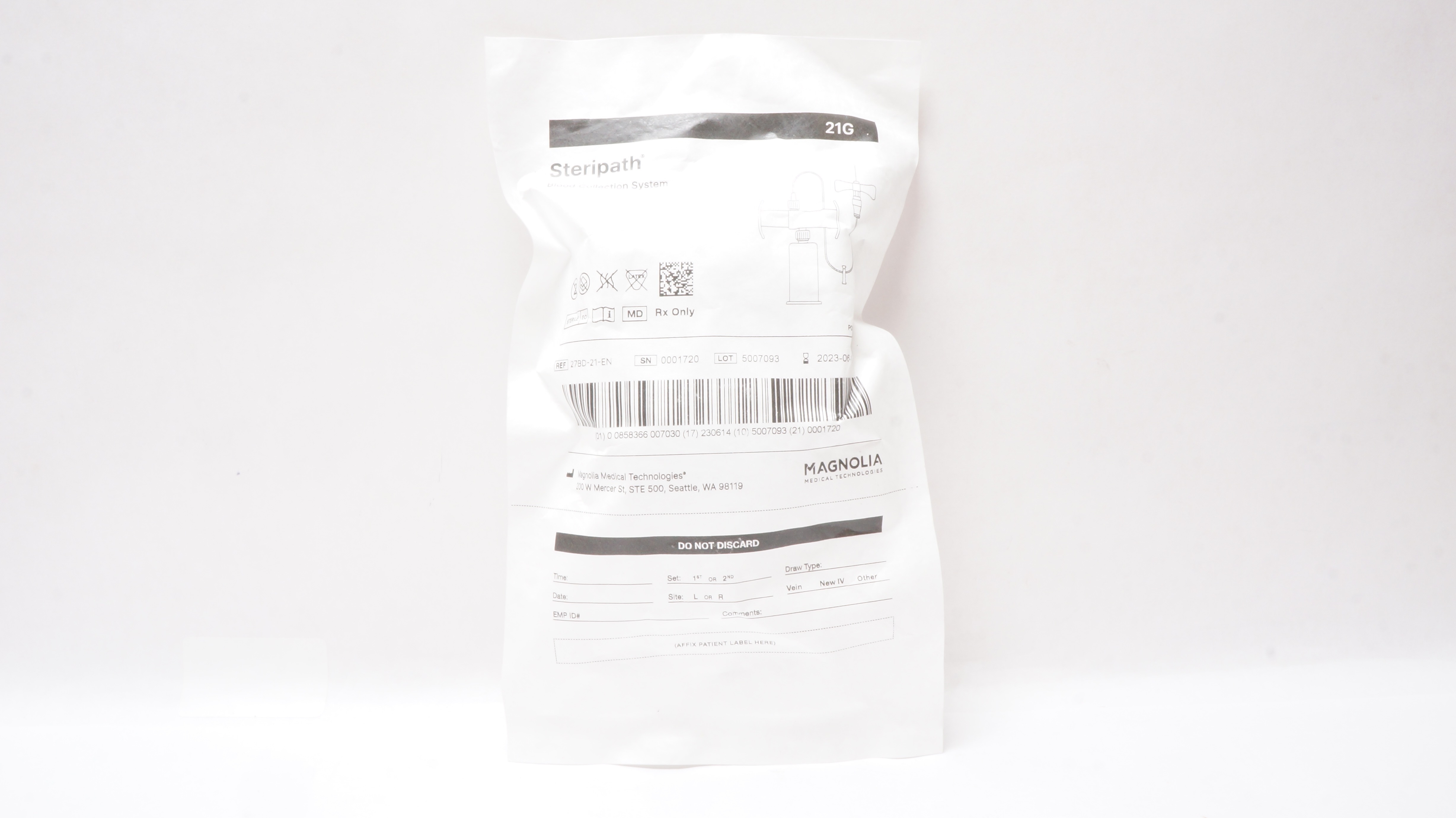 Magnolia 27BD-21-EN Steripath 21G Blood Culture Collection System