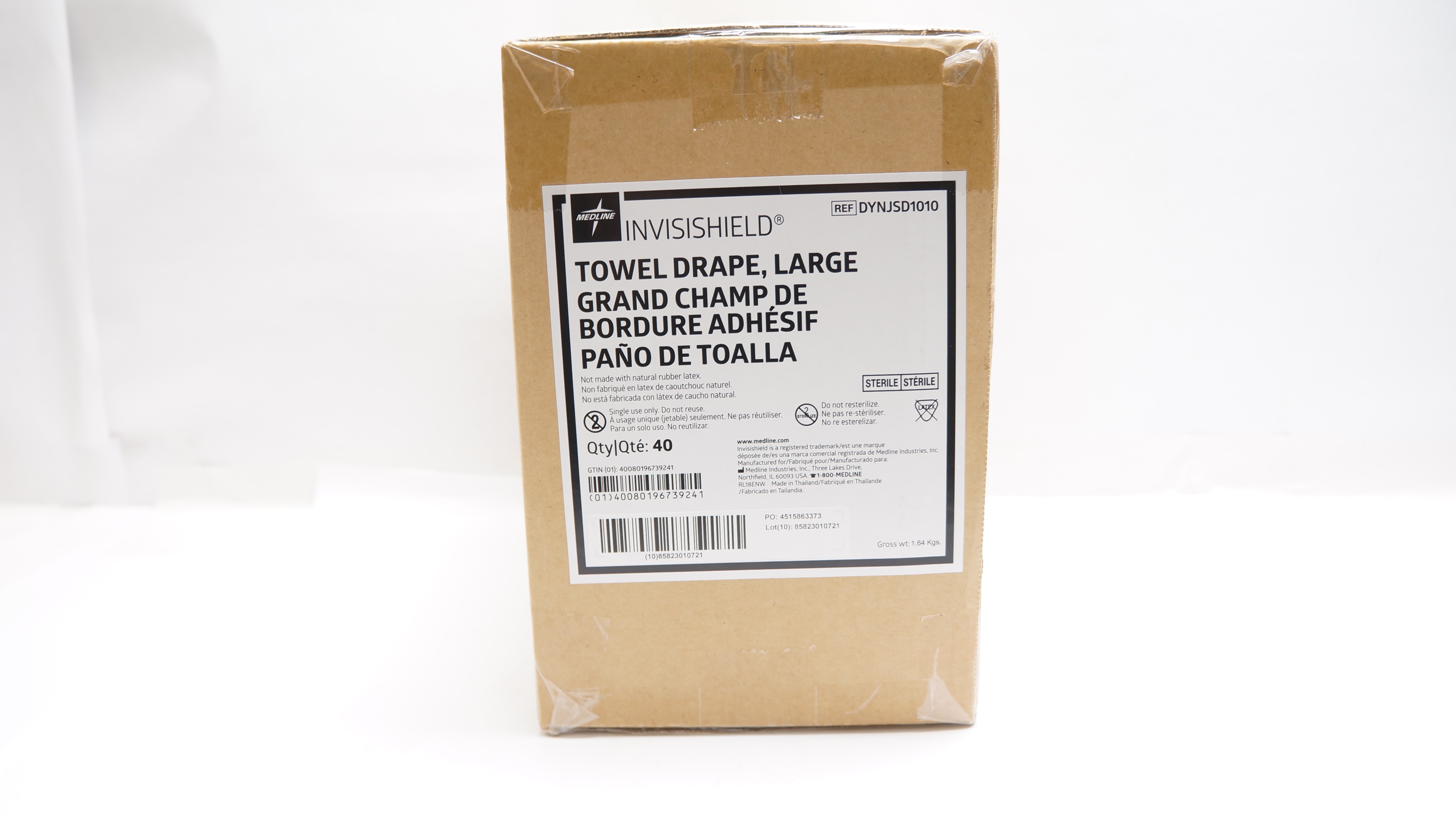 Medline DYNJSD1010 Invisishield Towel Drape, Large - Box of 40