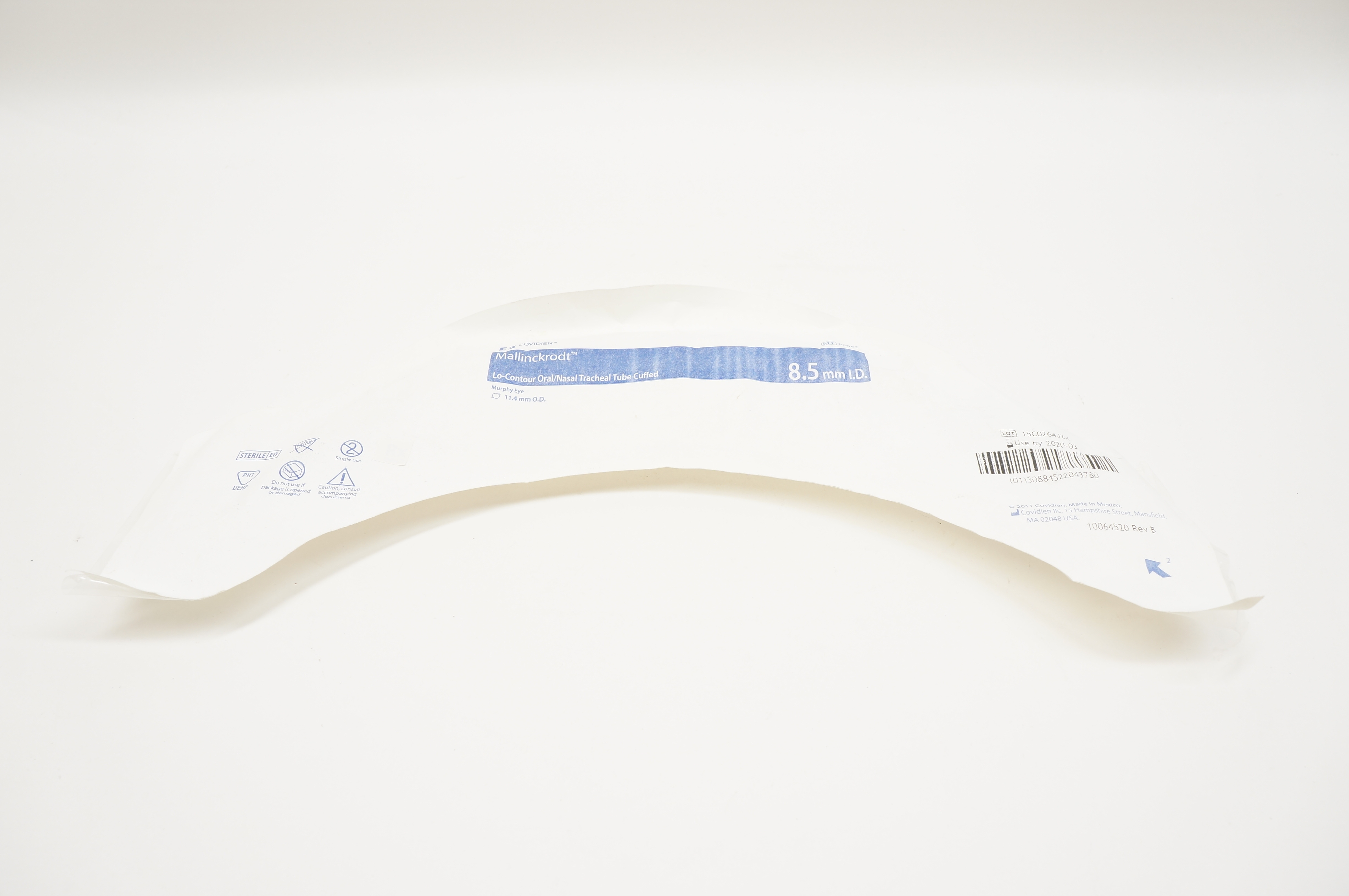 Covidien 86085 Mallinckrodt Lo-Contour Oral/Nasal Tracheal Tube Cuffed 8.5mm (x)