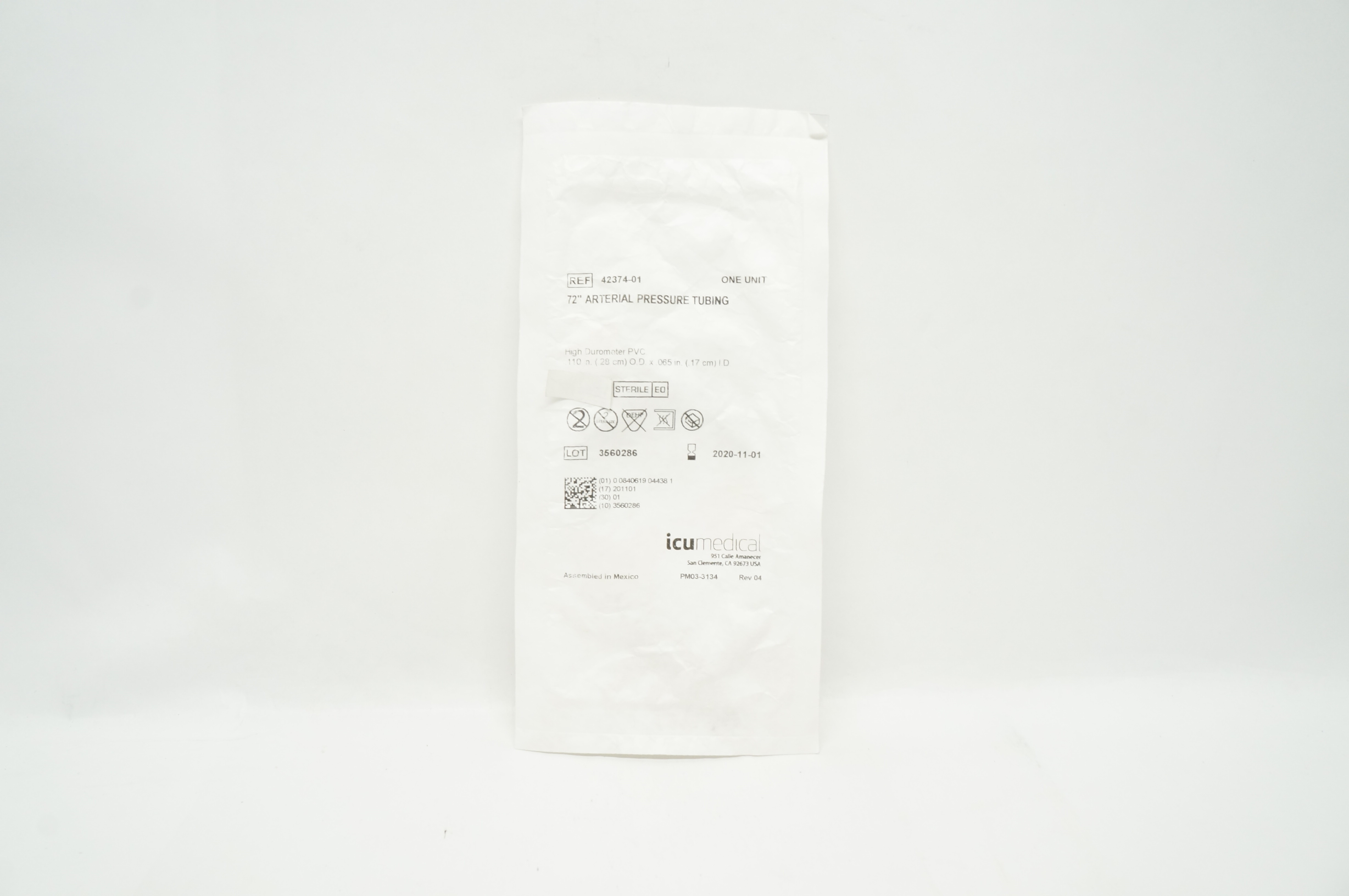 ICU Medical 42374-01 Arterial Pressure Tubing 72 inch (x)