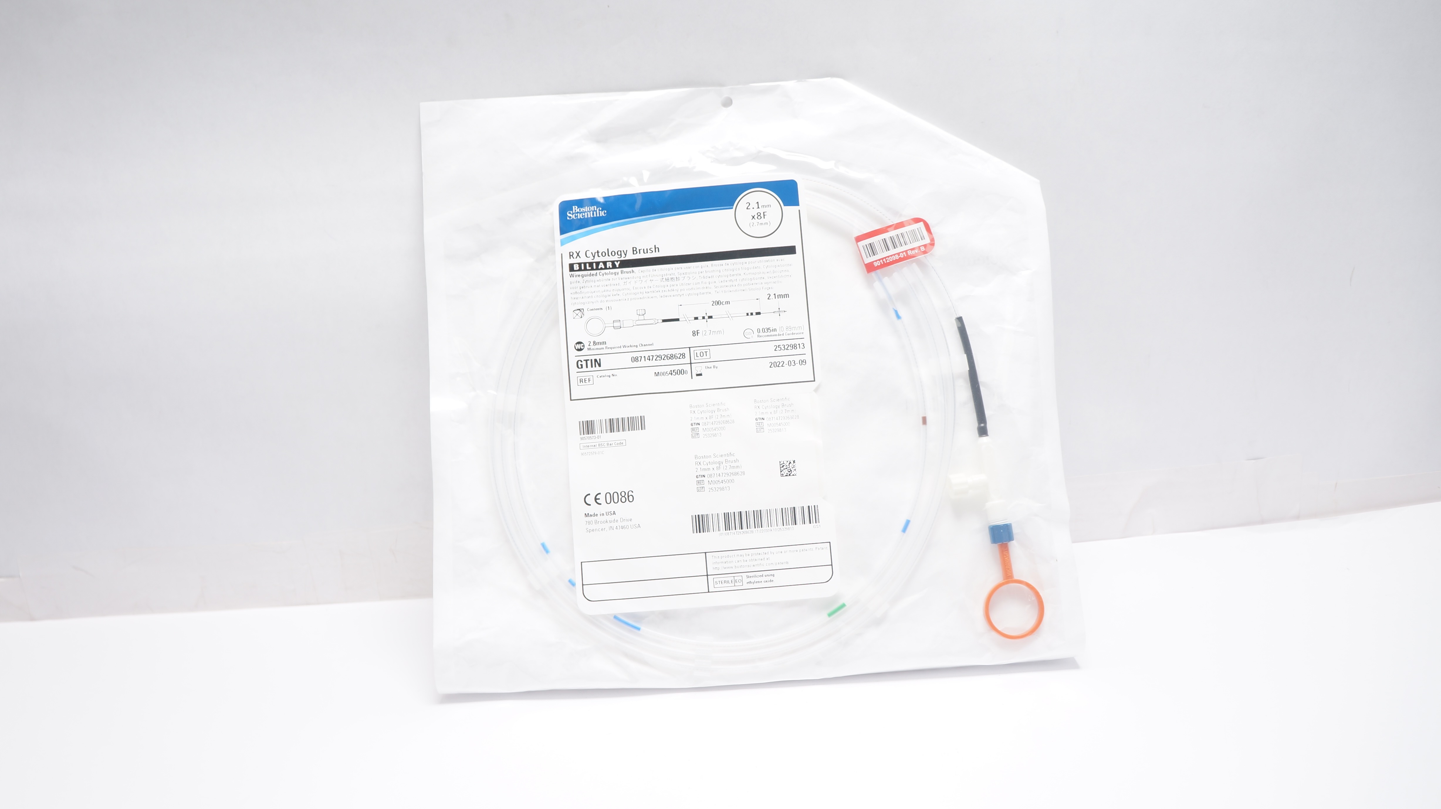 Boston Scientific M00545000 RX Biliary Wireguided Cytology Brush 2.1mm x 8F(x)