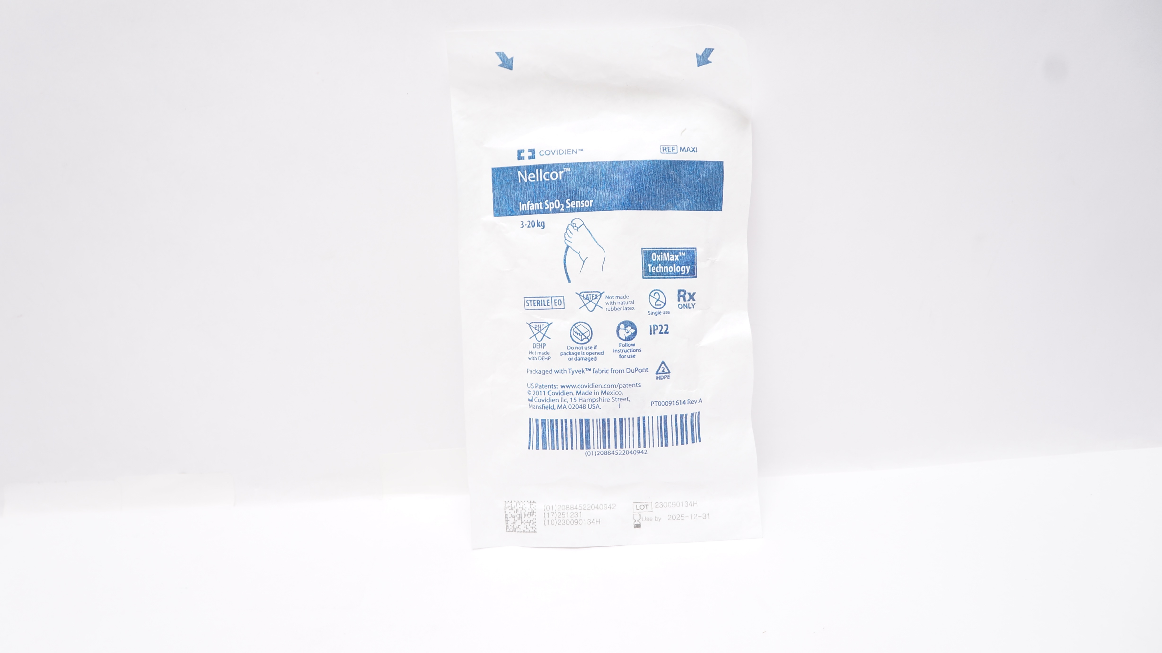 Covidien MAXI Nellcor, Infant SpO2 Sensor 3kg - 20kg