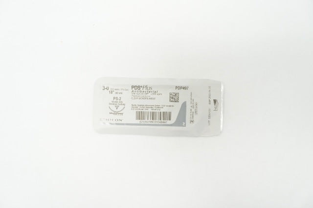 Ethicon PDP497 3-0 PDS Plus Stre PS-2 19mm 3/8c Reverse Cutting, 18inch (x)