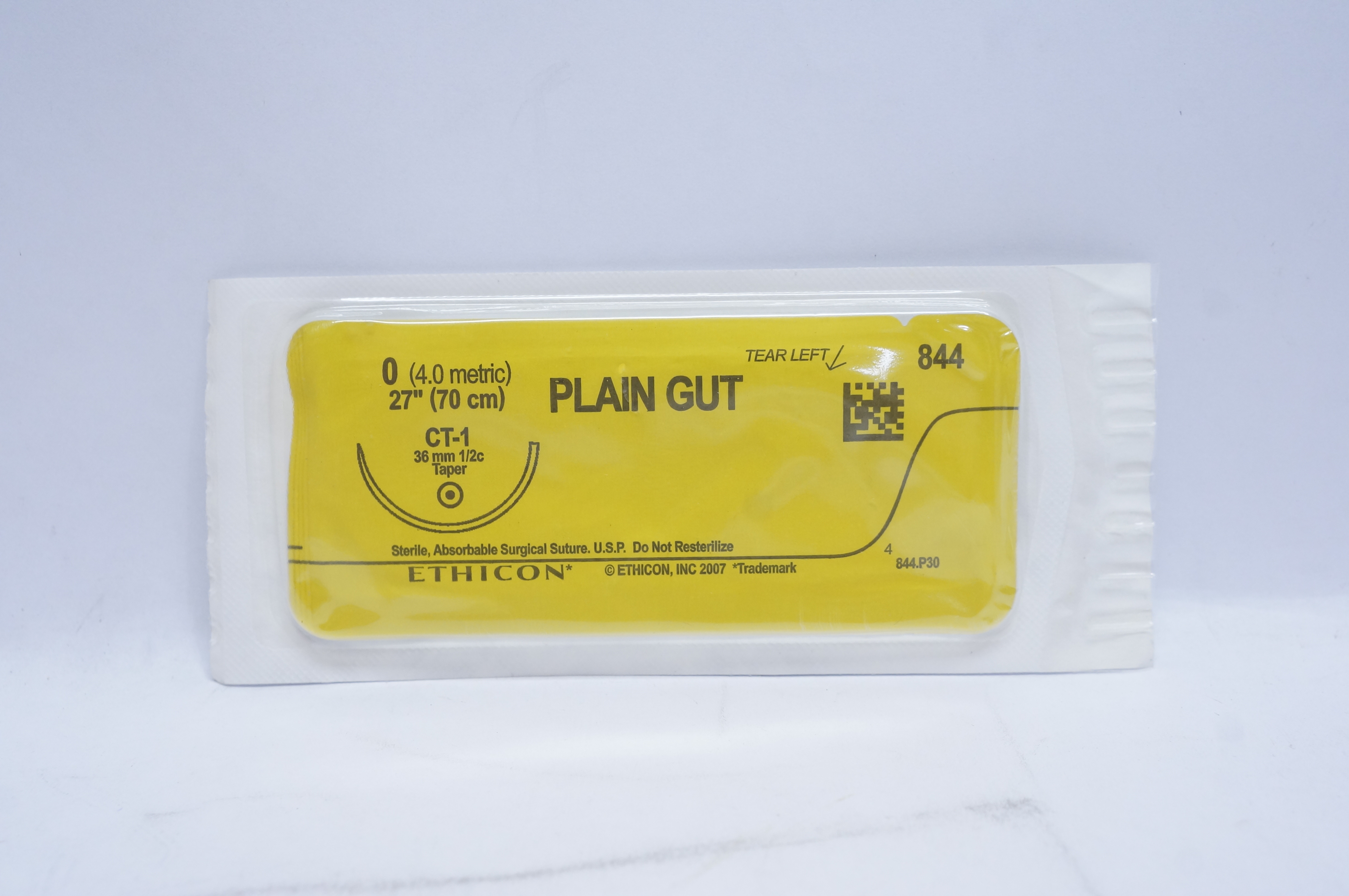 Ethicon 844 0 PLAIN GUT, CT-1, 36mm 1/2c Taper, 27inch (x)