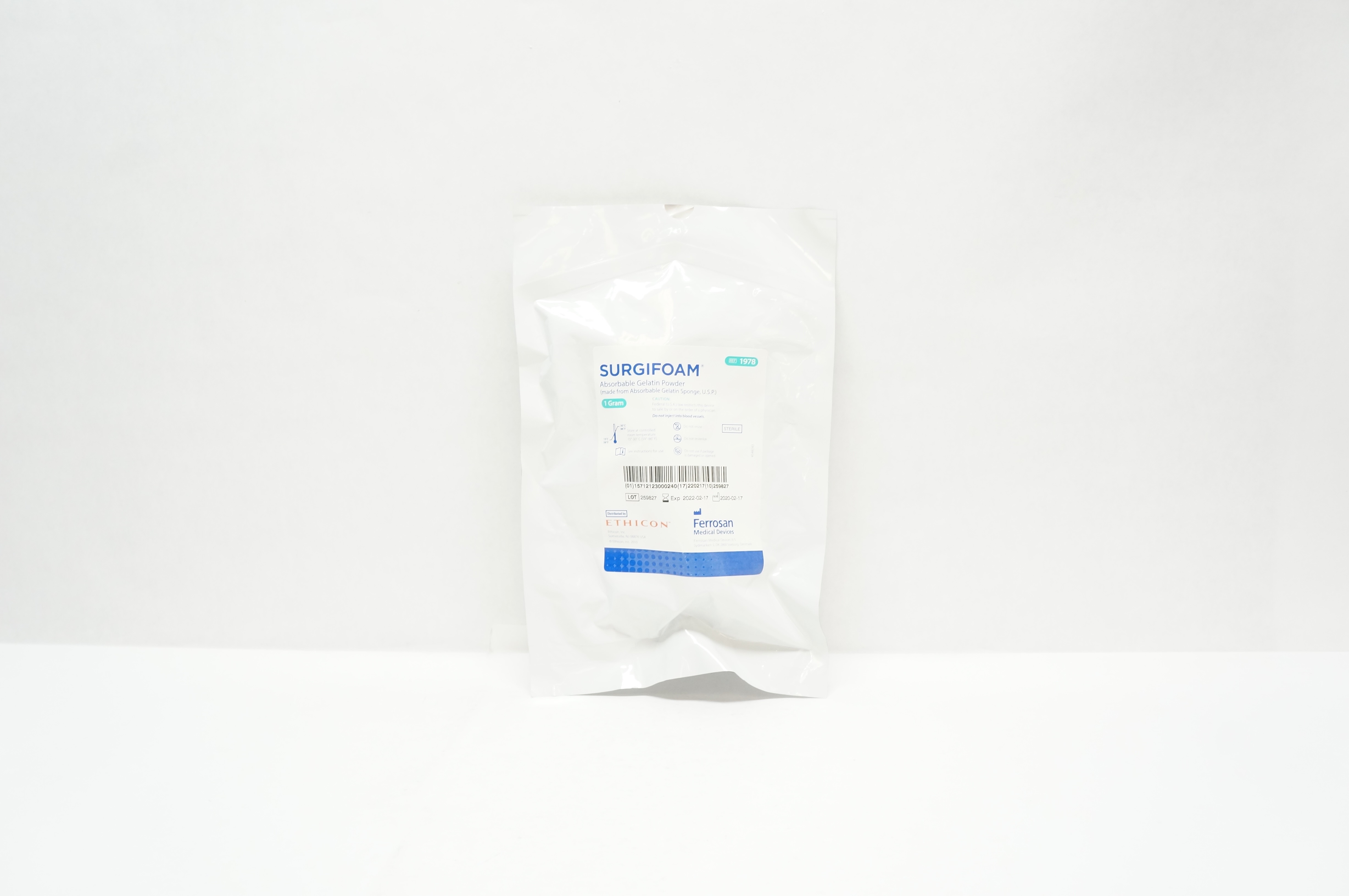 Ferrosan Medical 1978 Ethicon Surgifoam Absorbable Gelatin Powder 1 Gram (x)