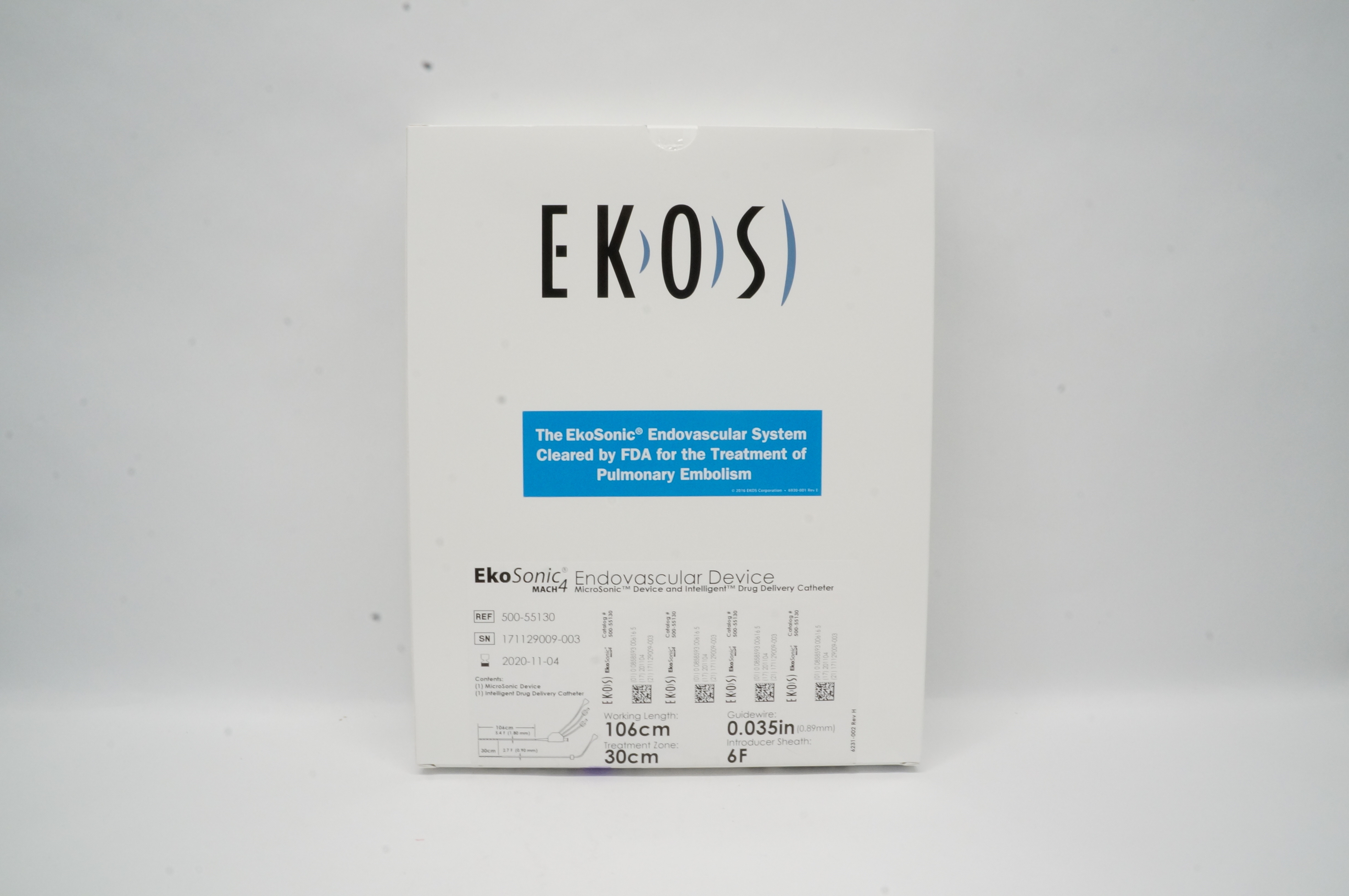 EKOS 500-55130 EkoSonic Mach 4 Endovascular Device 106 x 30cm x 0.035in.x 6F (x)