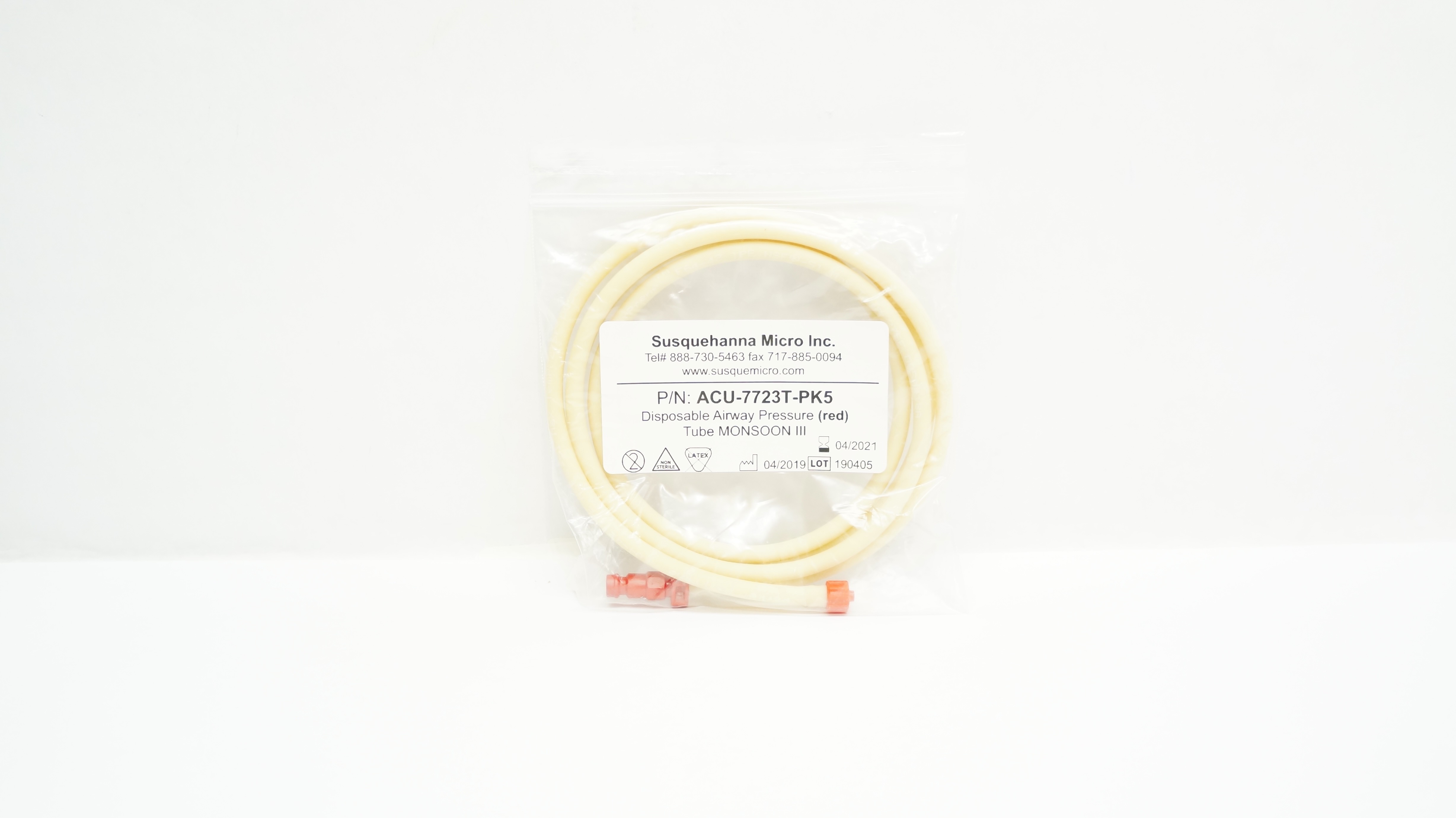 Susquehanna Micro ACU-7723T-PK5 Disposable Airway Pressure Tube Monsoon III (x)