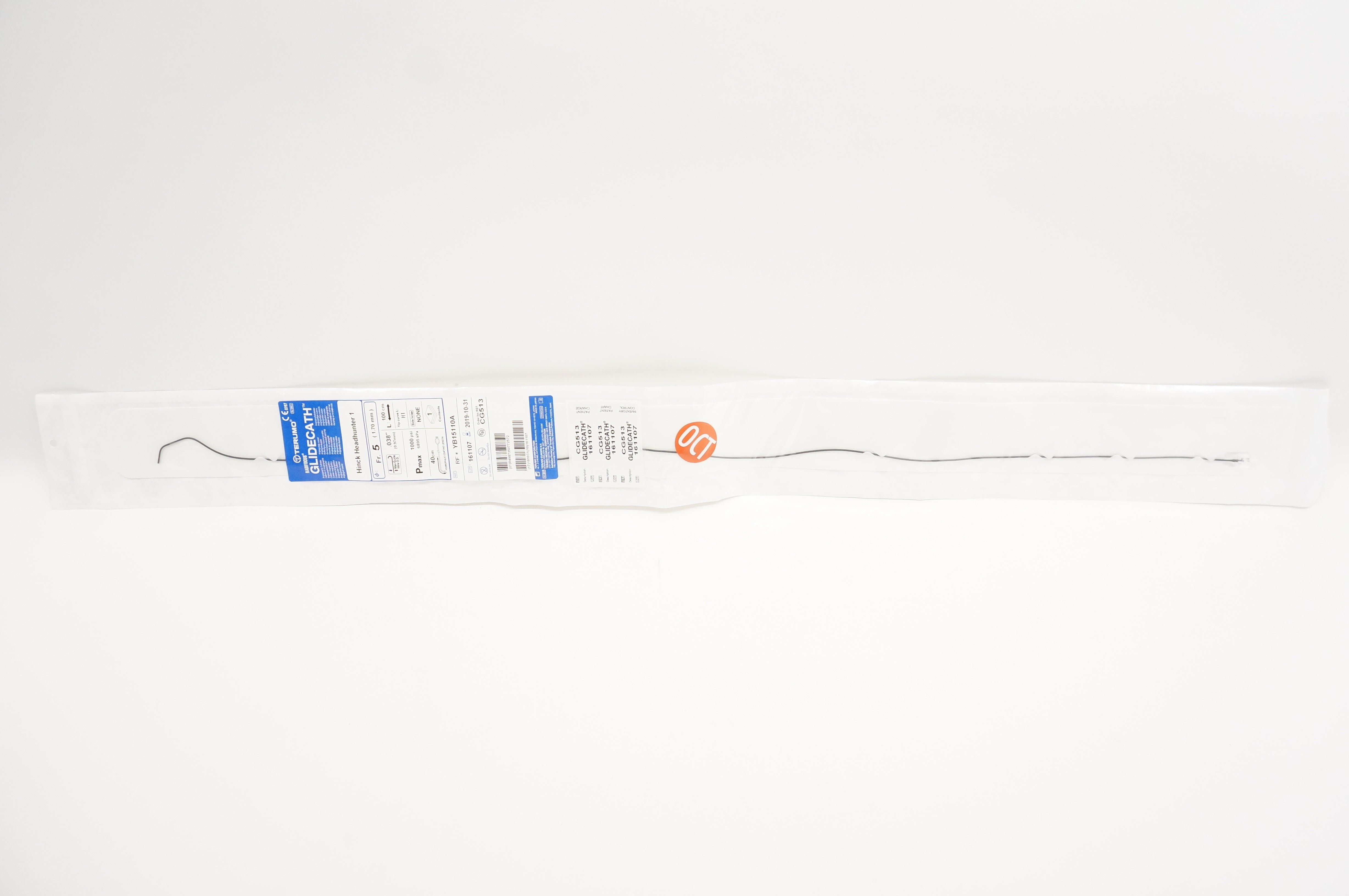 Terumo YB15110A Radifocus Glidecath AngiographicCath. 5Fr x 0.038inch x 100cm(x)