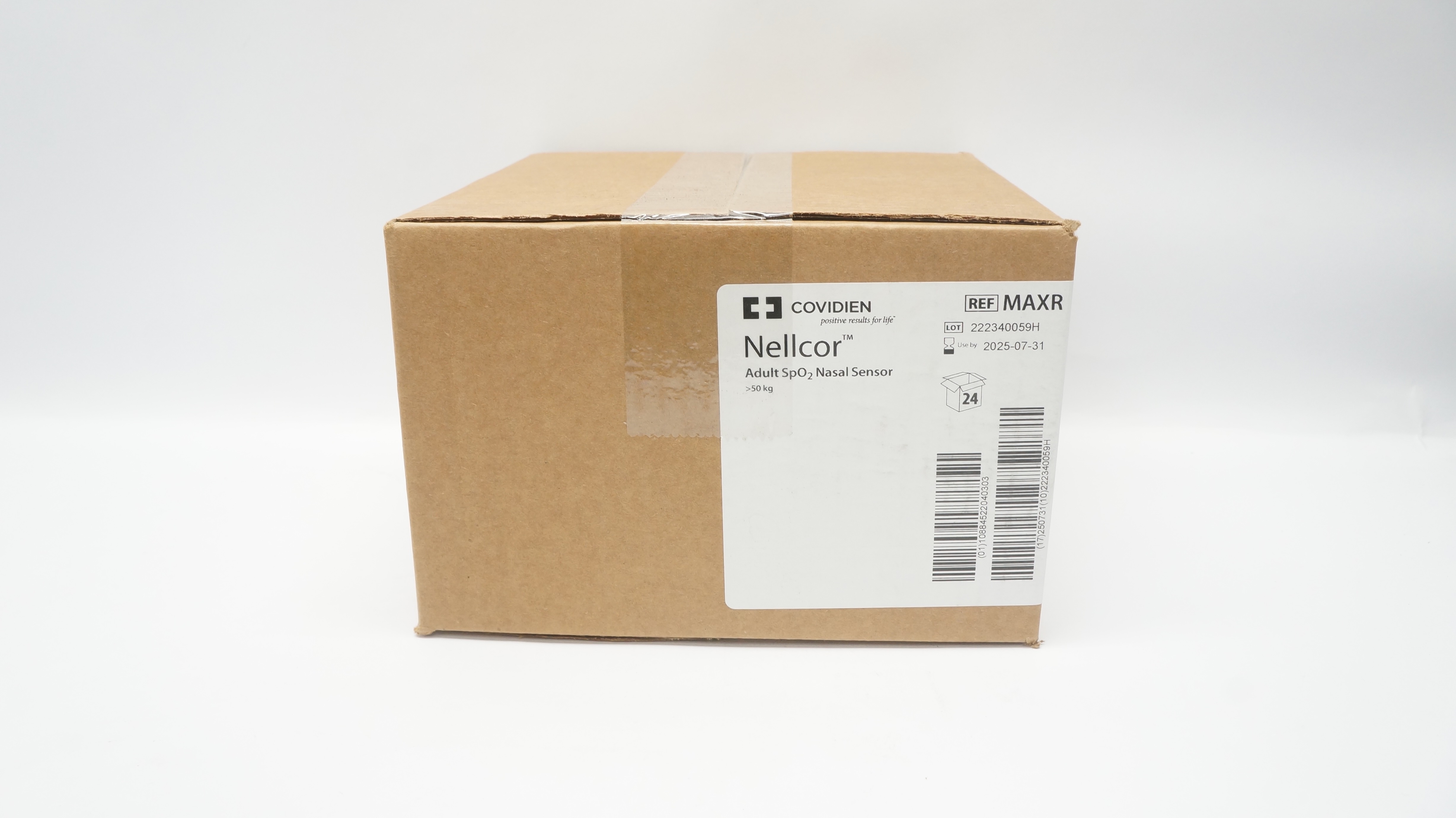 Covidien MAXR Nellcor Adult SpO2 Nasal Sensor >50kg - Box of 24