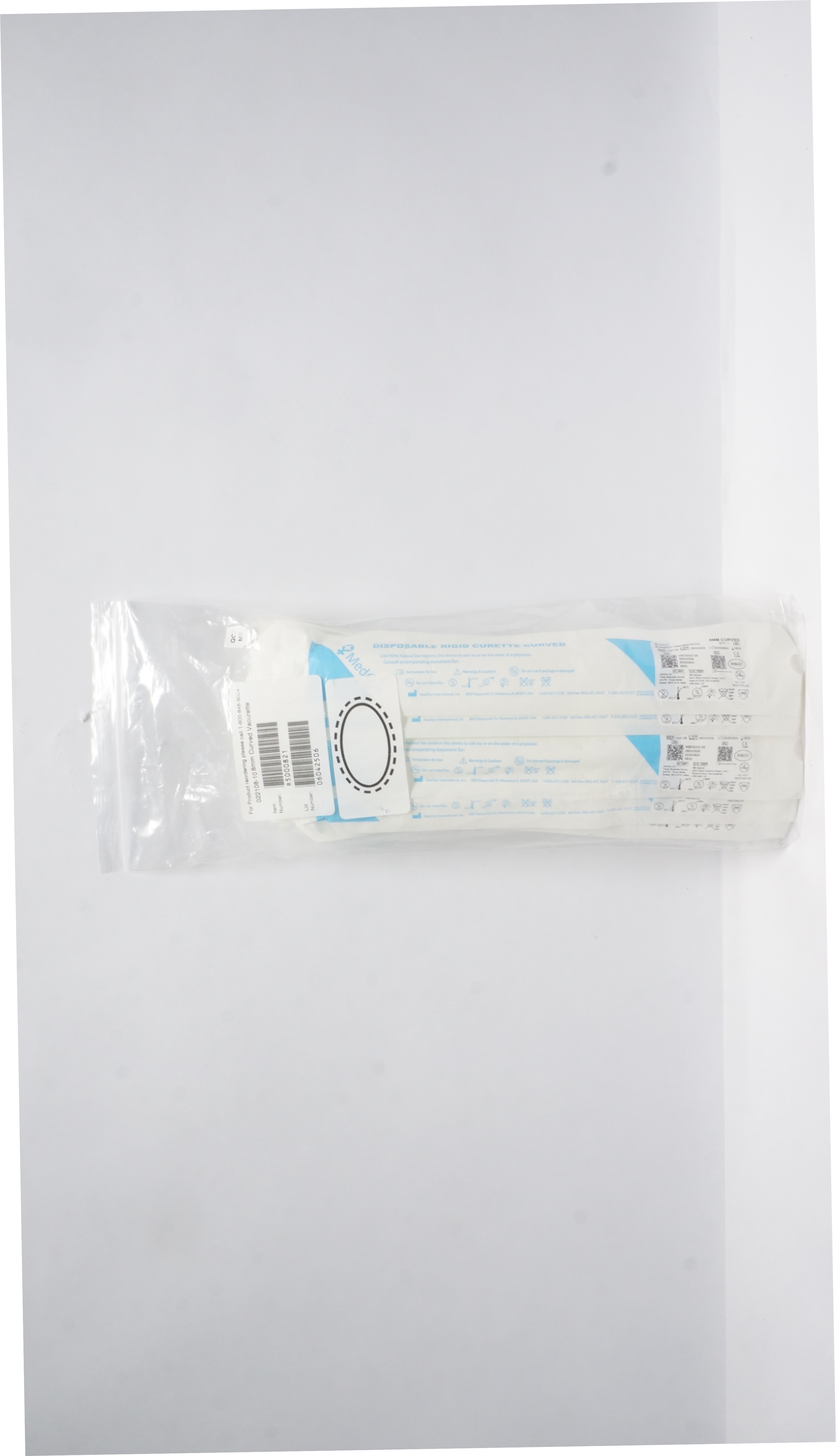 MedGyn 022108 Disposable Rigid Curette Curved 8 mm - Lot of 10